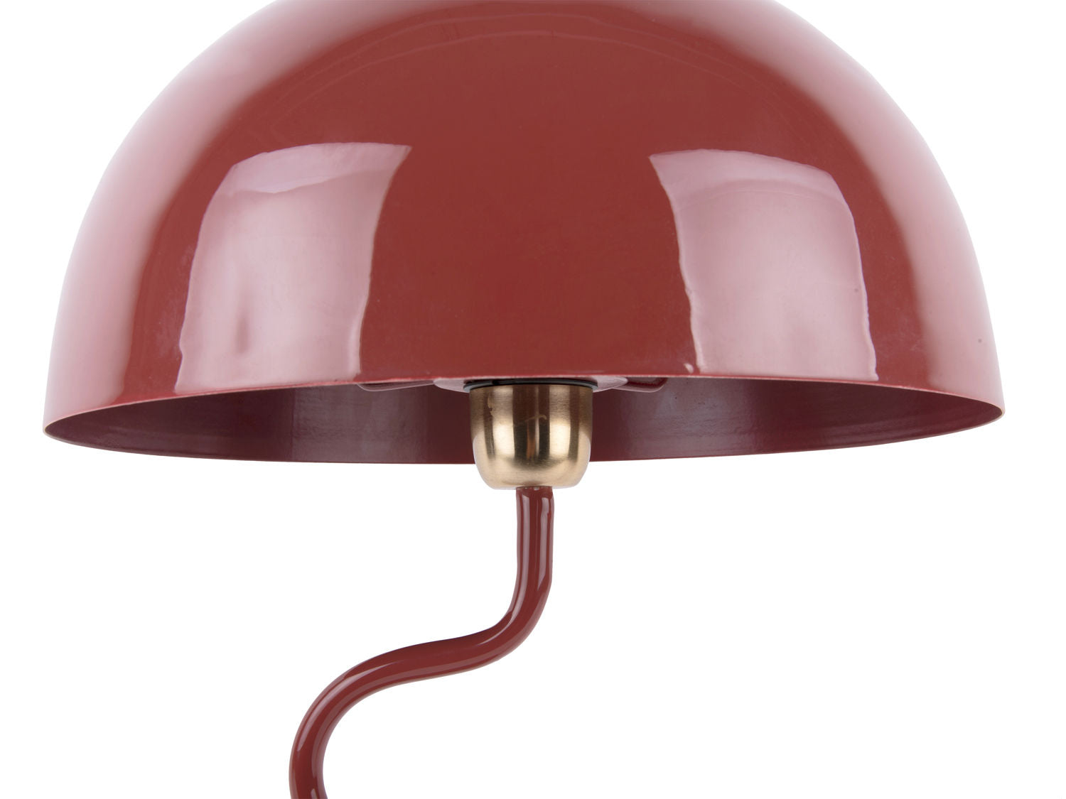 LEITMOTIV Table lamp Twist enamel red ochre