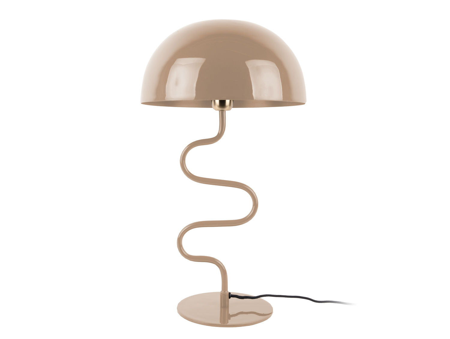 LEITMOTIV Table lamp Twist enamel soft brown