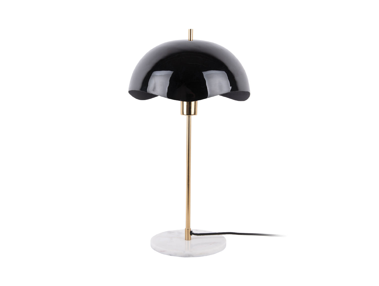 LEITMOTIV Table lamp Waved Dome enamel black
