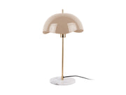 LEITMOTIV Table lamp Waved Dome enamel soft brown