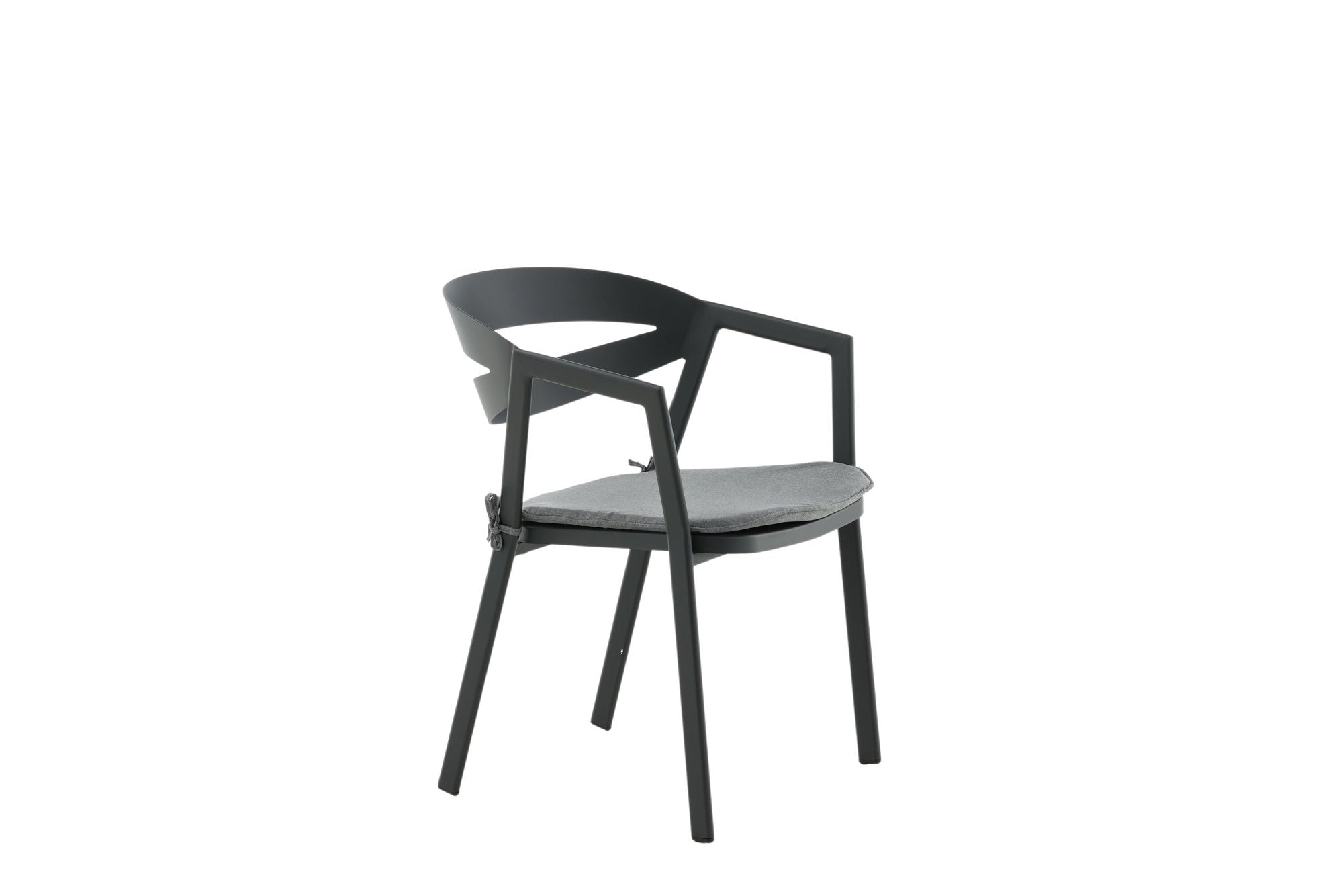 Venture Home Slit - Spisebordsstol inc Cushion- Black /Grey - Aluminium -