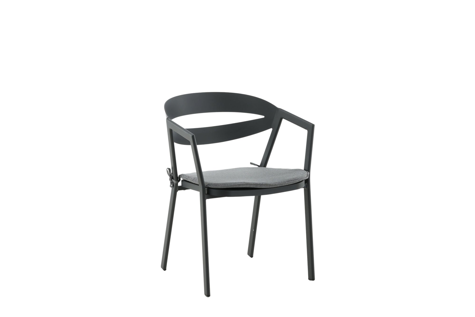 Venture Home Slit - Spisebordsstol inc Cushion- Black /Grey - Aluminium -