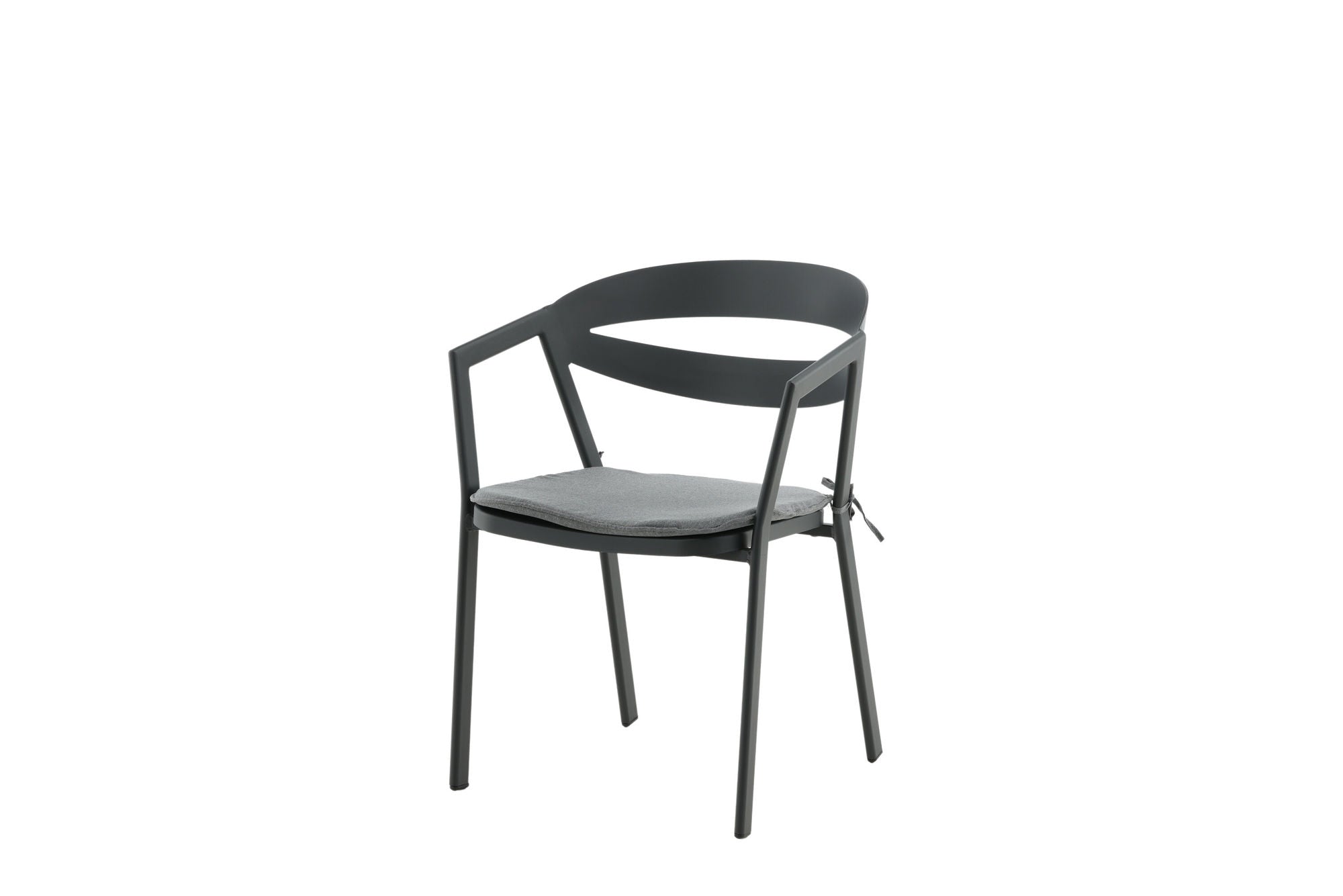 Venture Home Slit - Spisebordsstol inc Cushion- Black /Grey - Aluminium -