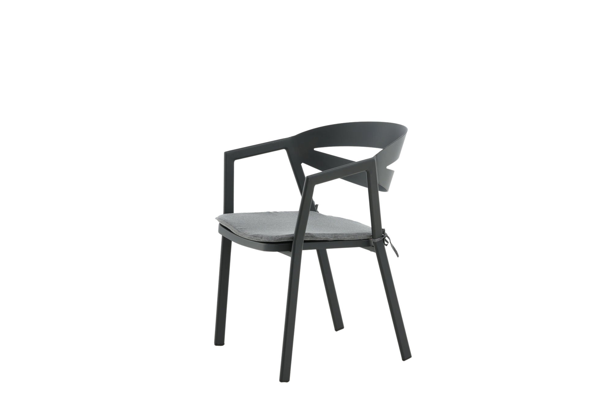 Venture Home Slit - Spisebordsstol inc Cushion- Black /Grey - Aluminium -