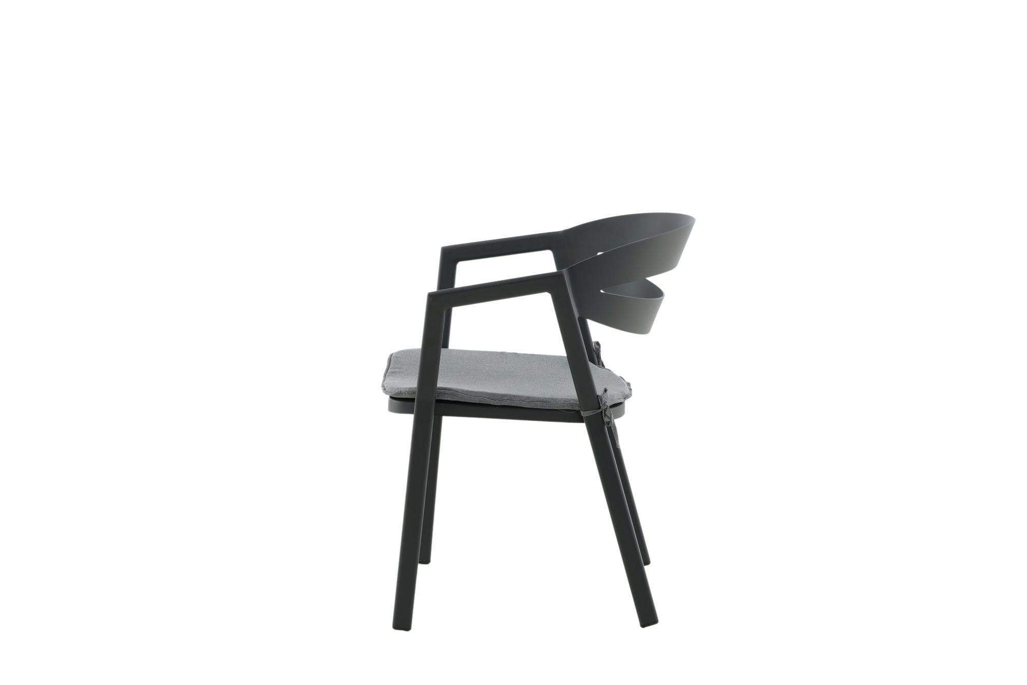 Venture Home Slit - Spisebordsstol inc Cushion- Black /Grey - Aluminium -