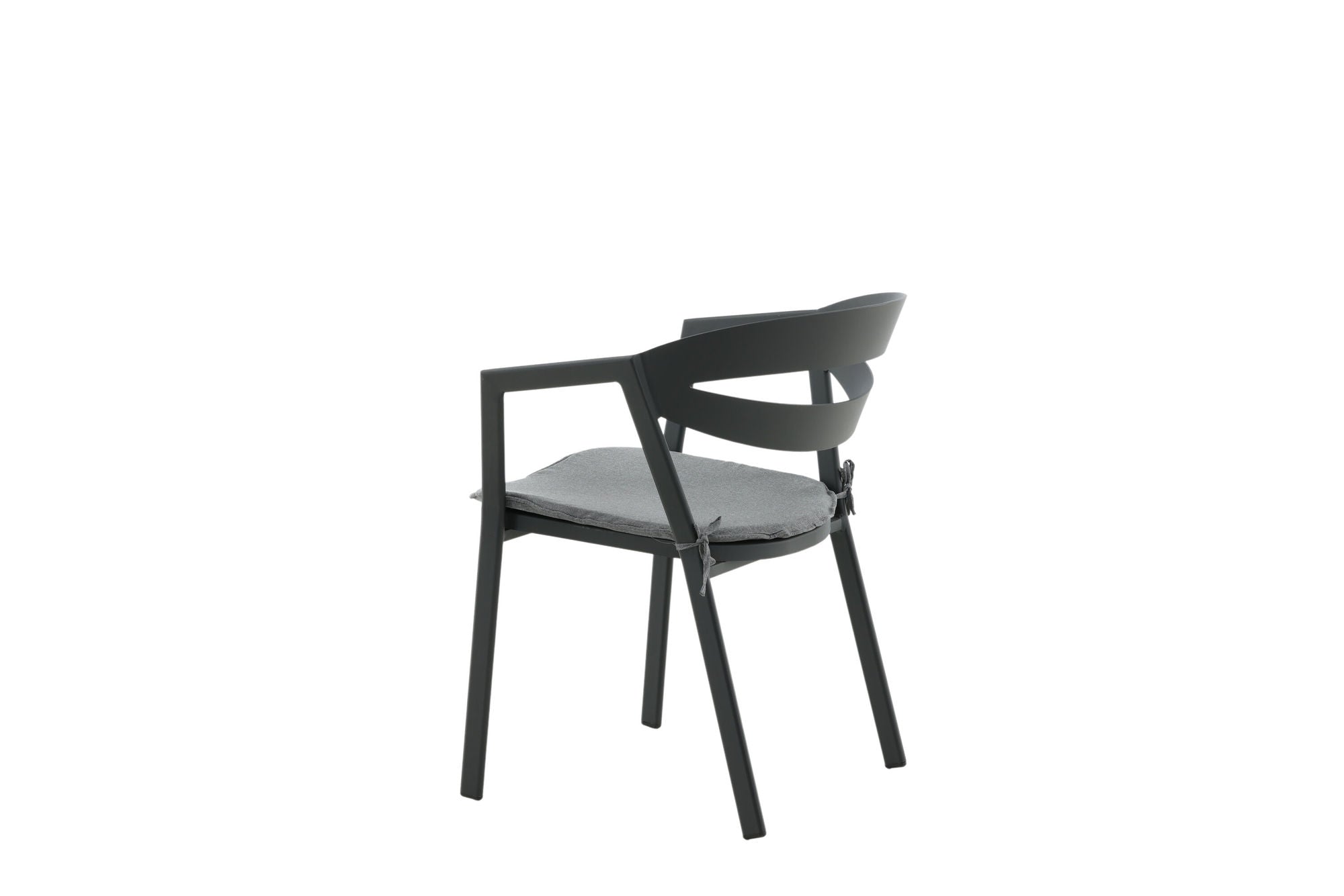 Venture Home Slit - Spisebordsstol inc Cushion- Black /Grey - Aluminium -