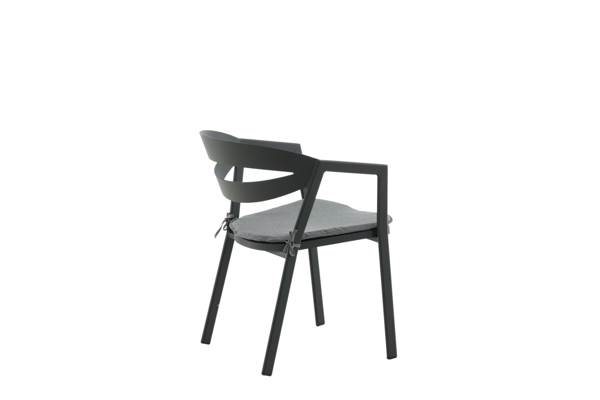 Venture Home Slit - Spisebordsstol inc Cushion- Black /Grey - Aluminium -