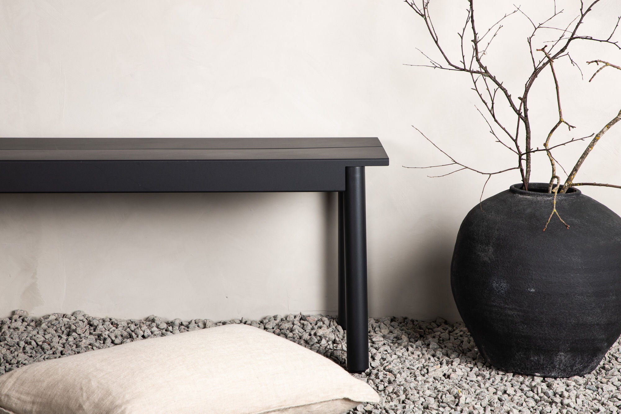 Venture Home Modena - bænk- Black - Aluminium - 180cm