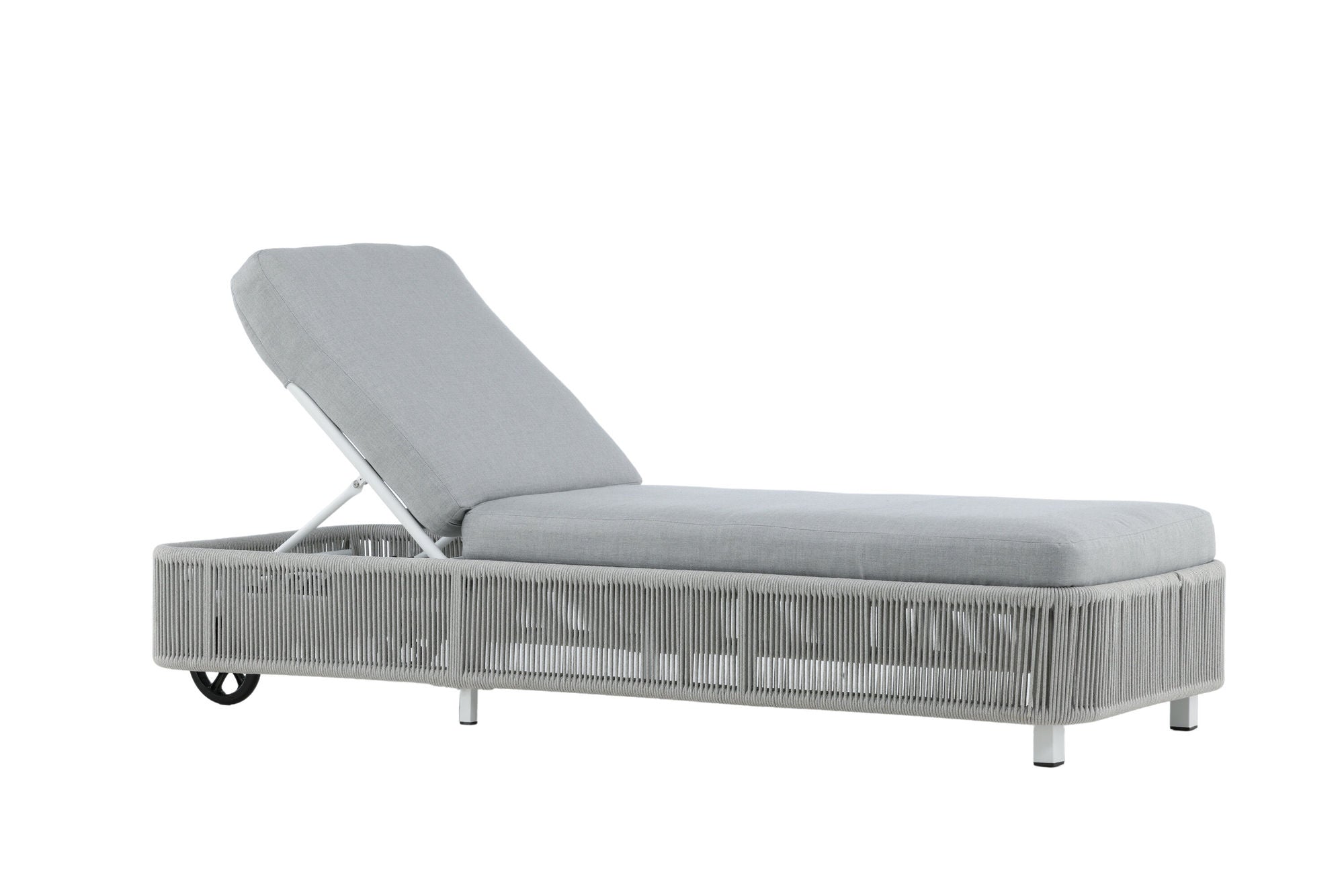 Venture Home Virya - Sun Lounge inc. Cushion- White / Grey - Rope -
