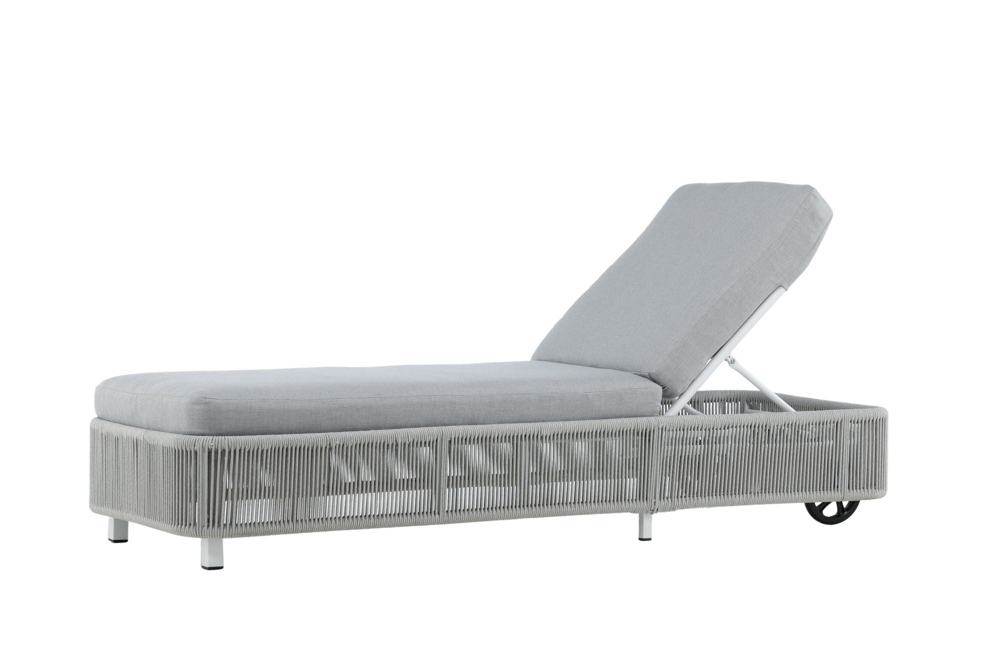 Venture Home Virya - Sun Lounge inc. Cushion- White / Grey - Rope -