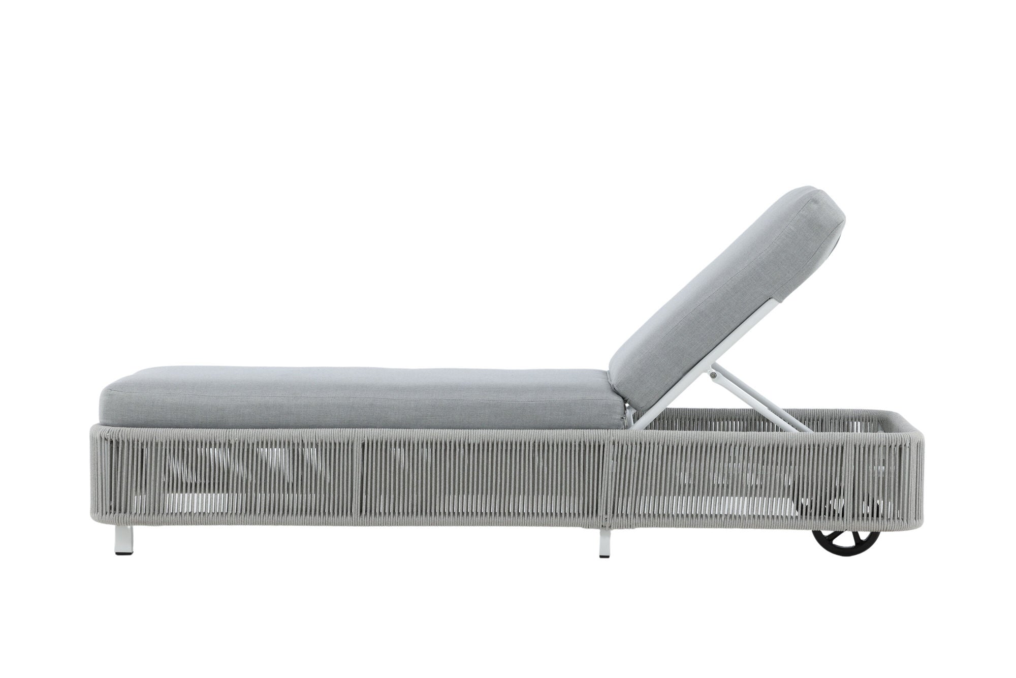 Venture Home Virya - Sun Lounge inc. Cushion- White / Grey - Rope -