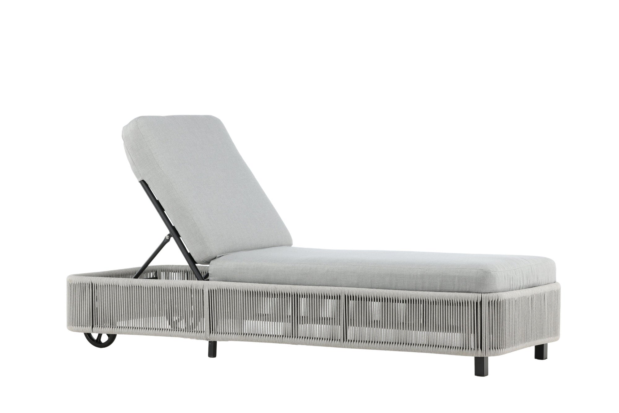 Venture Home Virya - Sun Lounge inc. Cushion- Black / Grey - Rope -