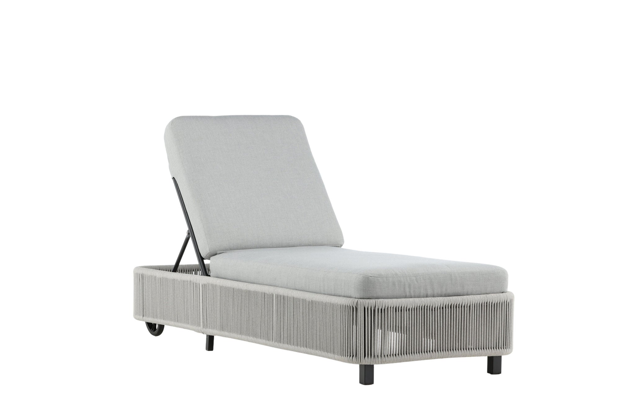 Venture Home Virya - Sun Lounge inc. Cushion- Black / Grey - Rope -