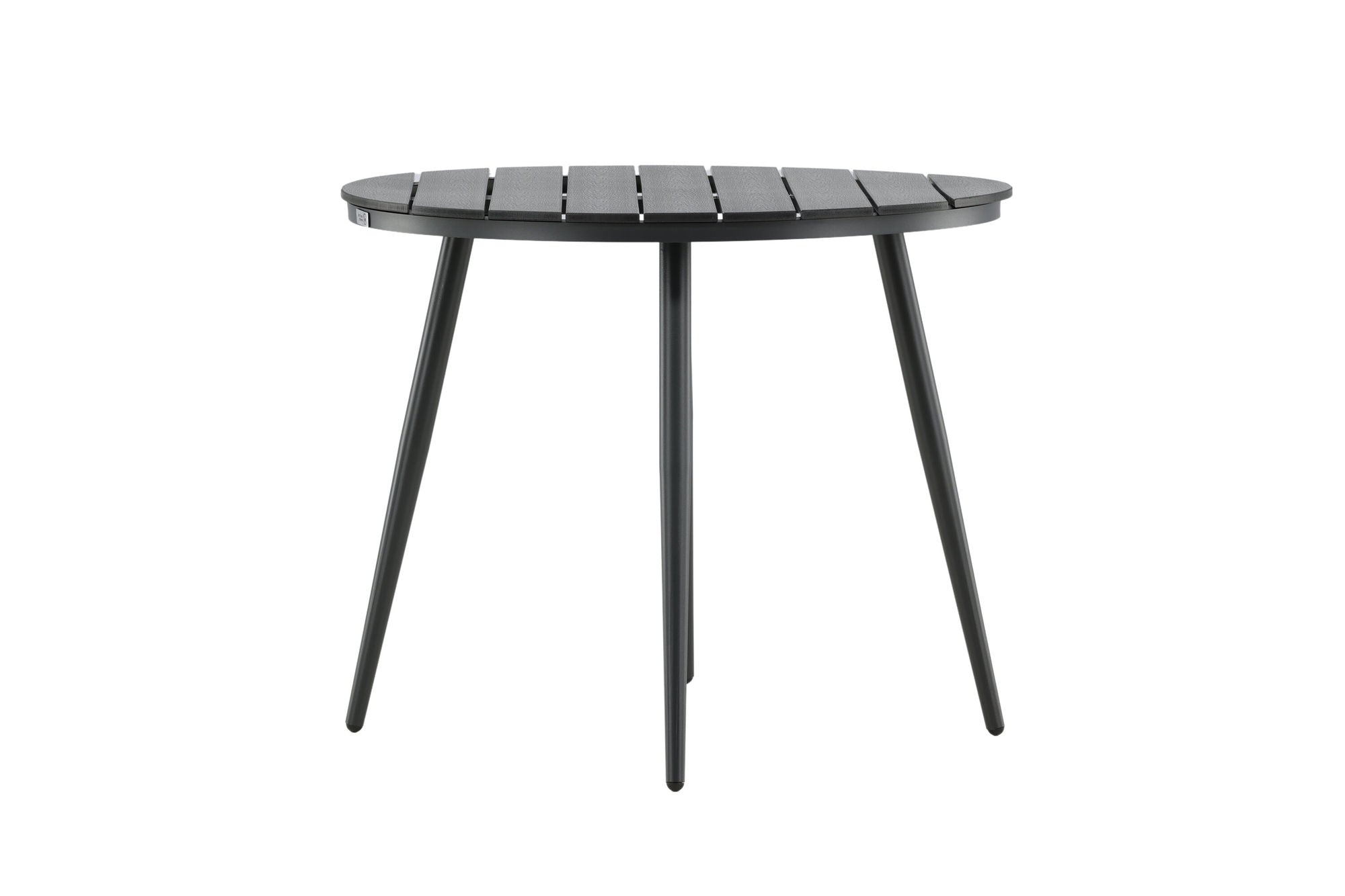 Venture Home Break - spisebord rund- Black / Black - Alu / Aintwood - 90ø