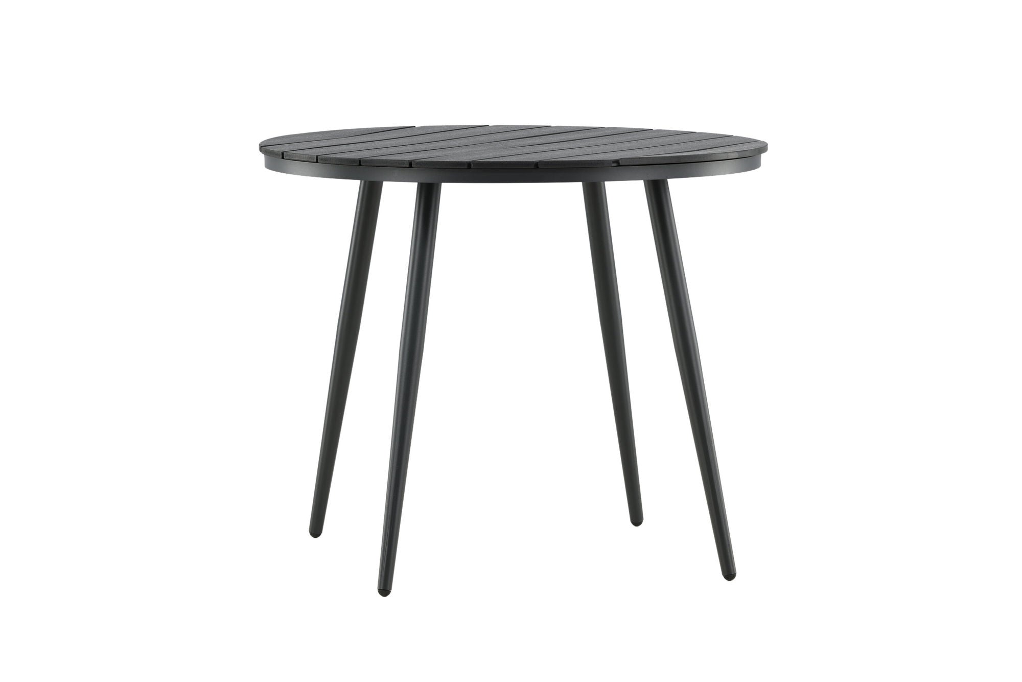 Venture Home Break - spisebord rund- Black / Black - Alu / Aintwood - 90ø