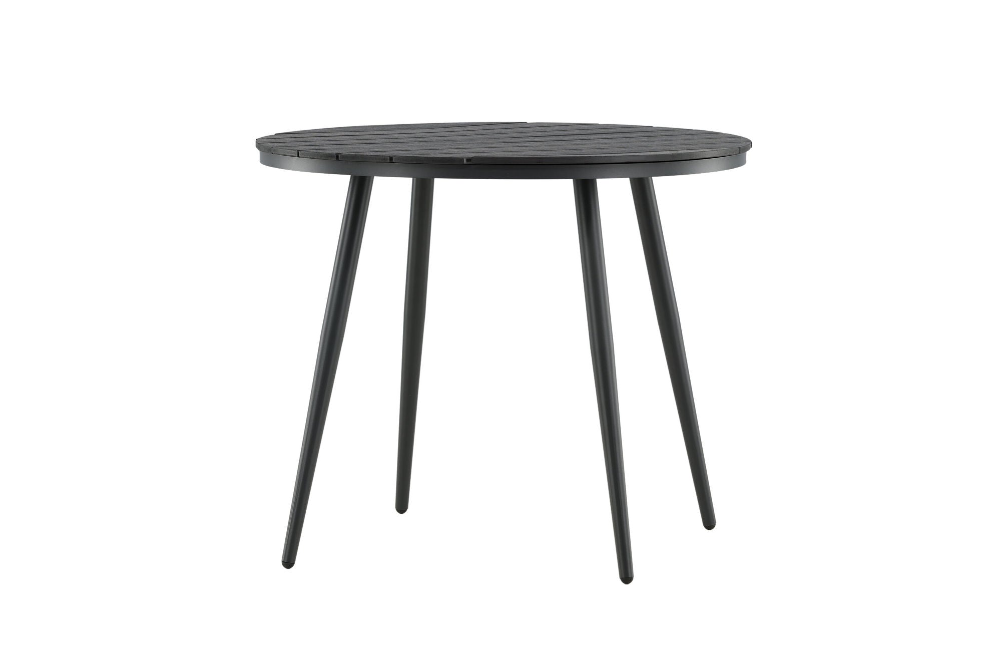 Venture Home Break - spisebord rund- Black / Black - Alu / Aintwood - 90ø