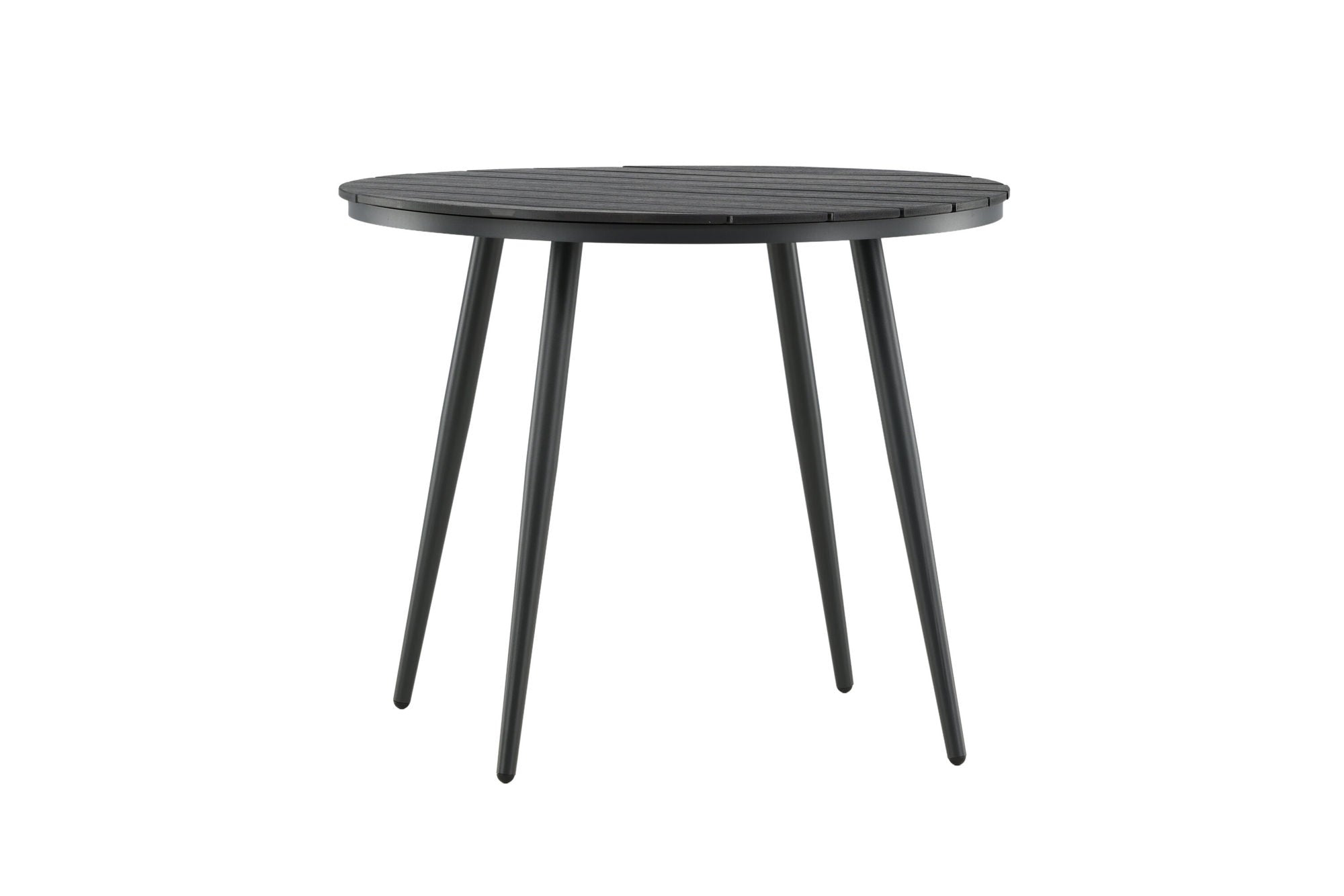 Venture Home Break - spisebord rund- Black / Black - Alu / Aintwood - 90ø