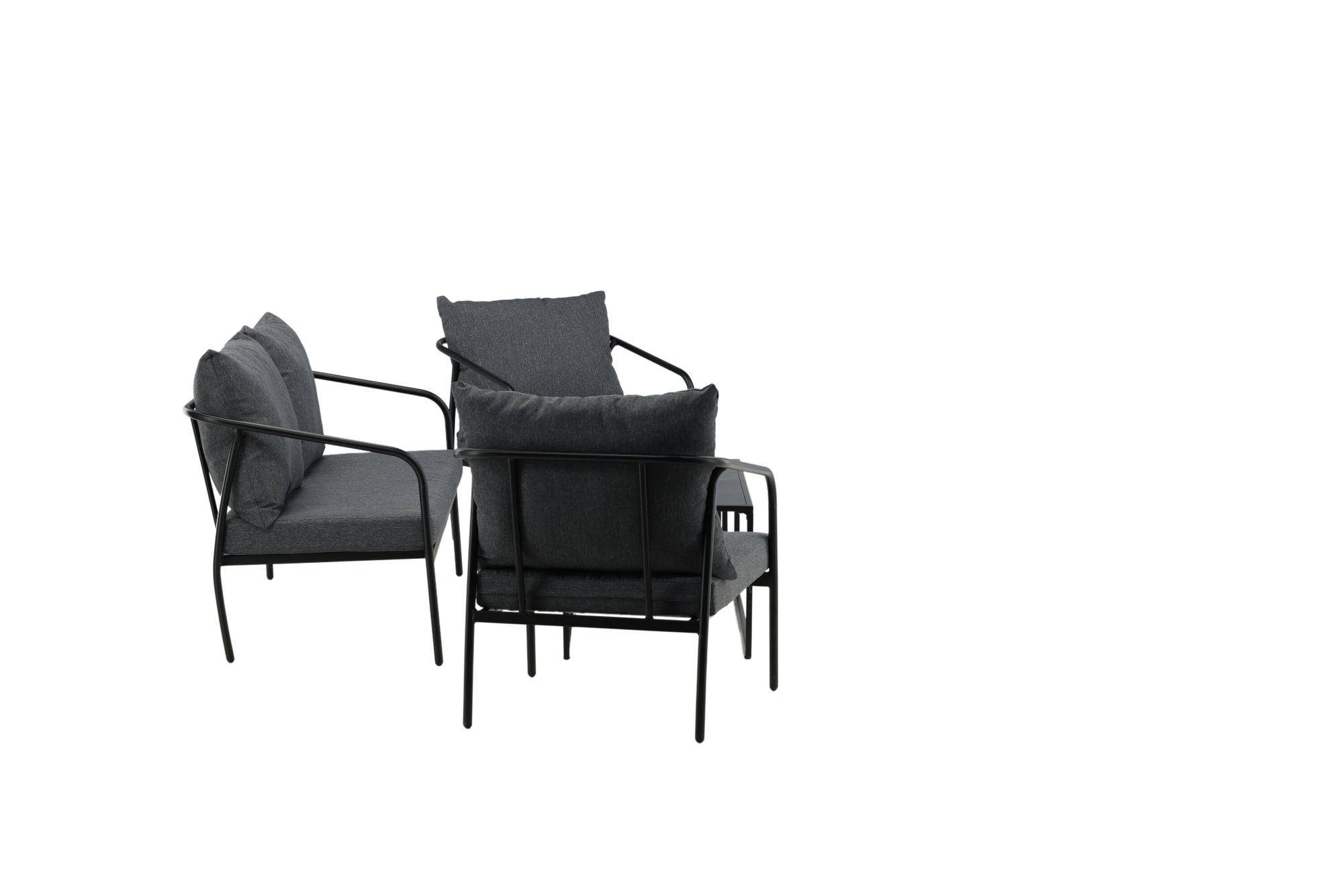 Venture Home Sopot - Sofa Set- Black / Grey - Steel