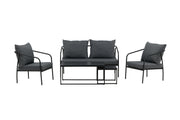 Venture Home Sopot - Sofa Set- Black / Grey - Steel