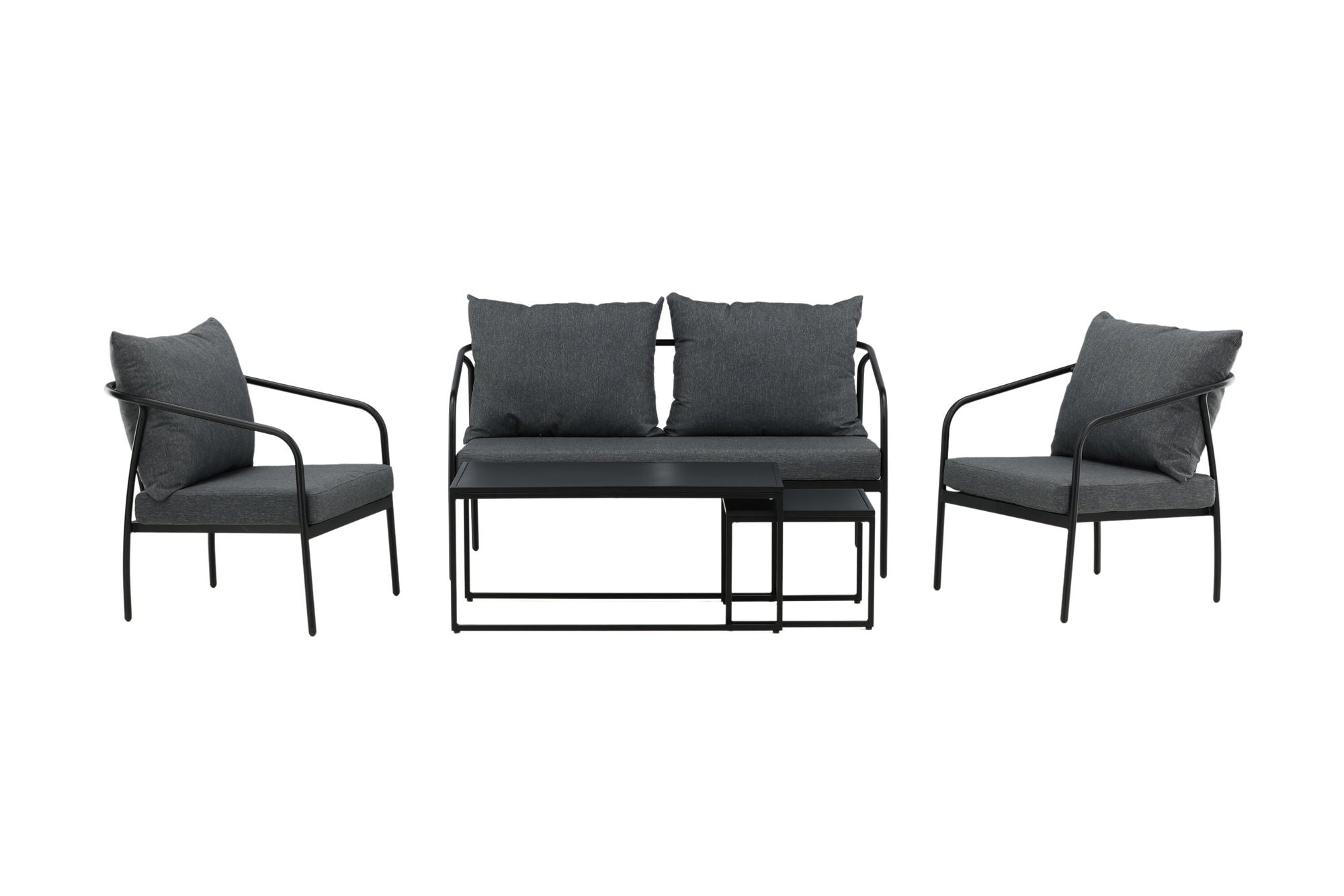 Venture Home Sopot - Sofa Set- Black / Grey - Steel