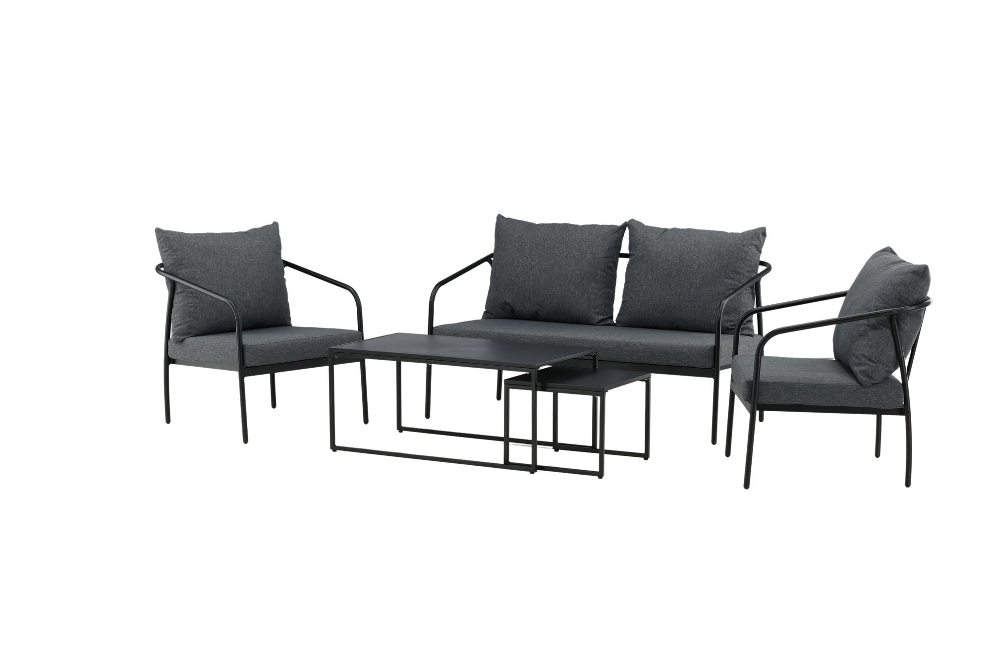Venture Home Sopot - Sofa Set- Black / Grey - Steel