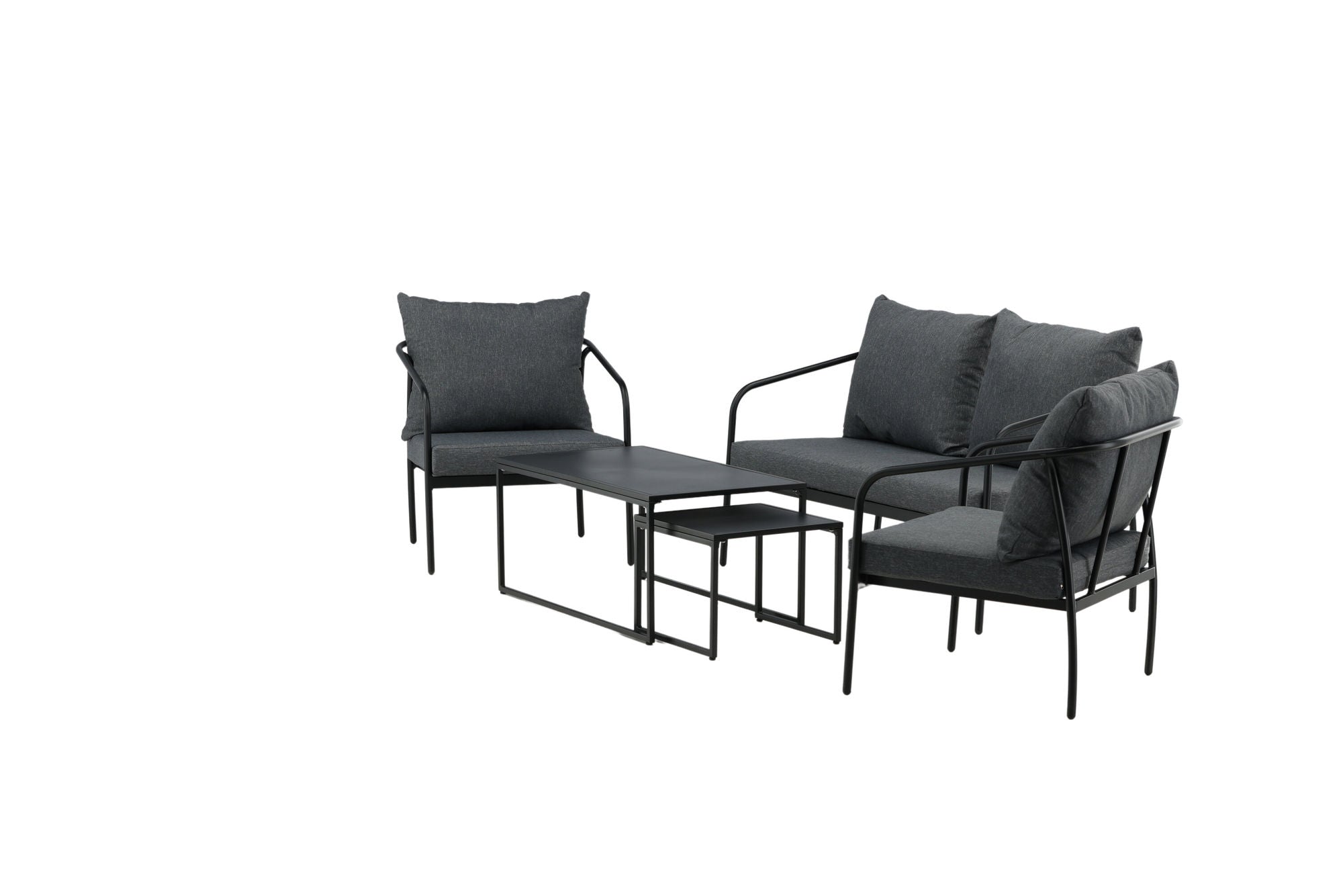 Venture Home Sopot - Sofa Set- Black / Grey - Steel