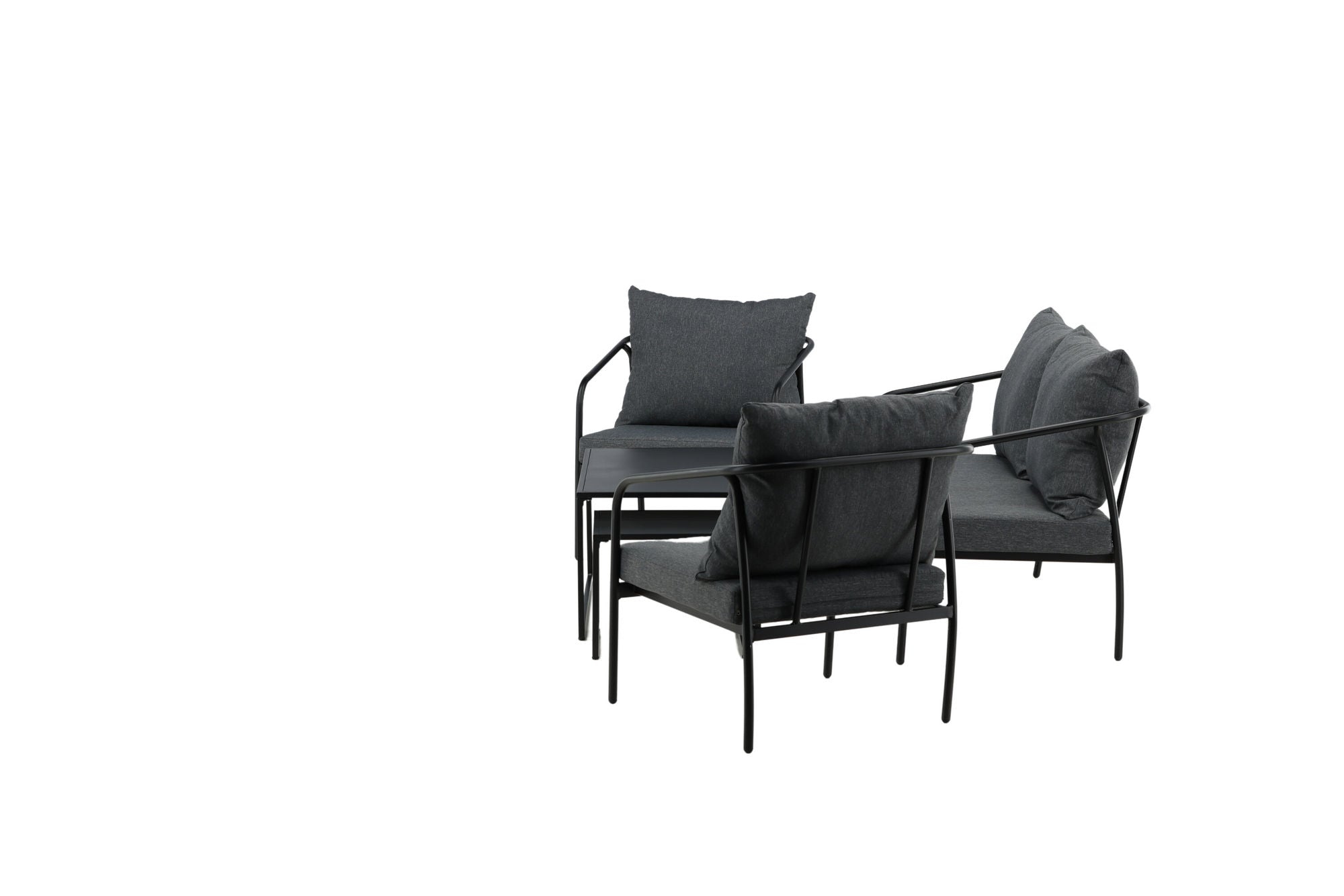 Venture Home Sopot - Sofa Set- Black / Grey - Steel