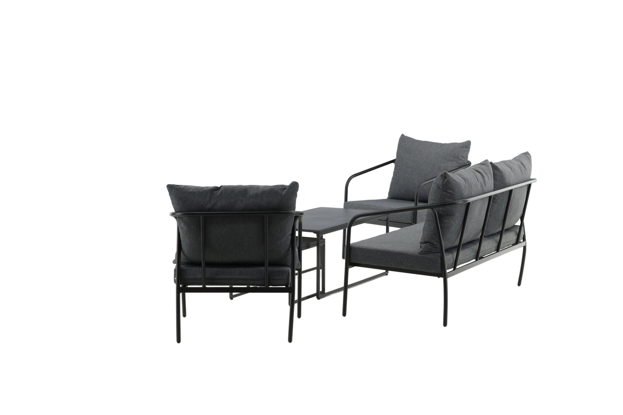Venture Home Sopot - Sofa Set- Black / Grey - Steel