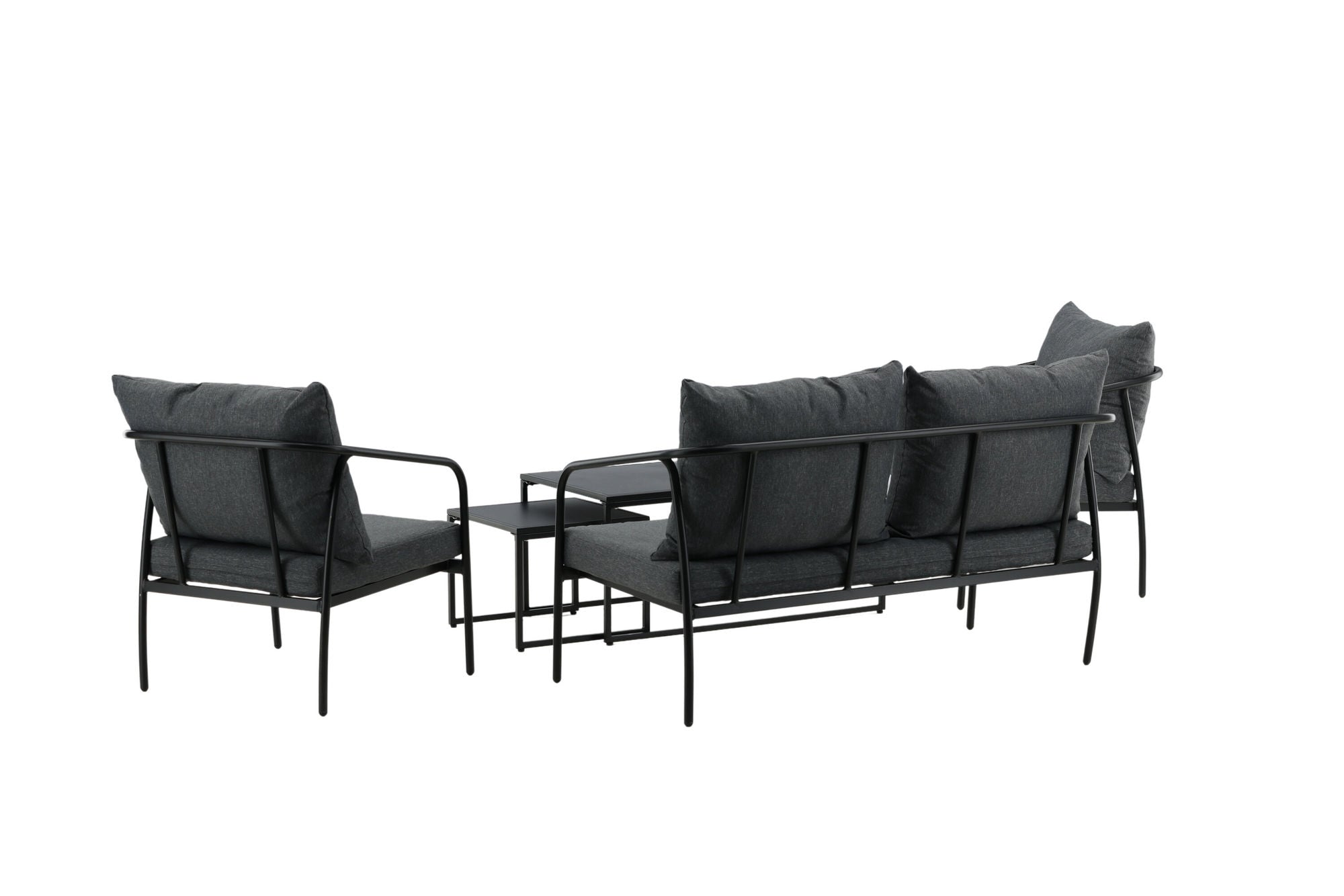 Venture Home Sopot - Sofa Set- Black / Grey - Steel