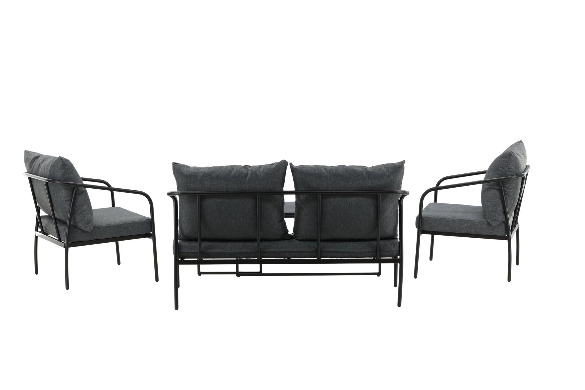 Venture Home Sopot - Sofa Set- Black / Grey - Steel