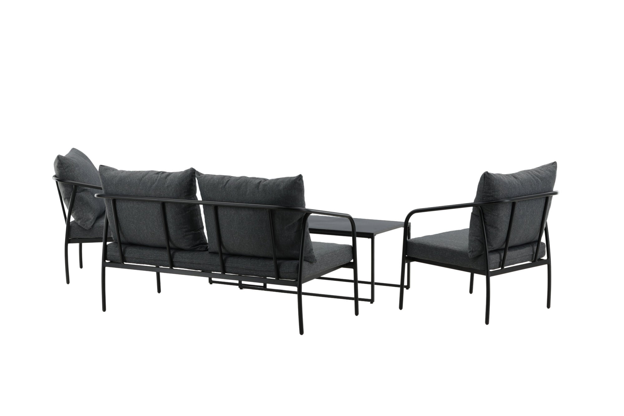 Venture Home Sopot - Sofa Set- Black / Grey - Steel