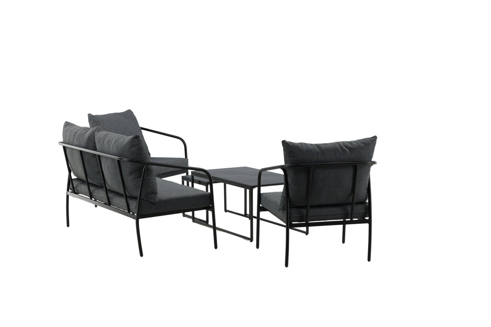 Venture Home Sopot - Sofa Set- Black / Grey - Steel