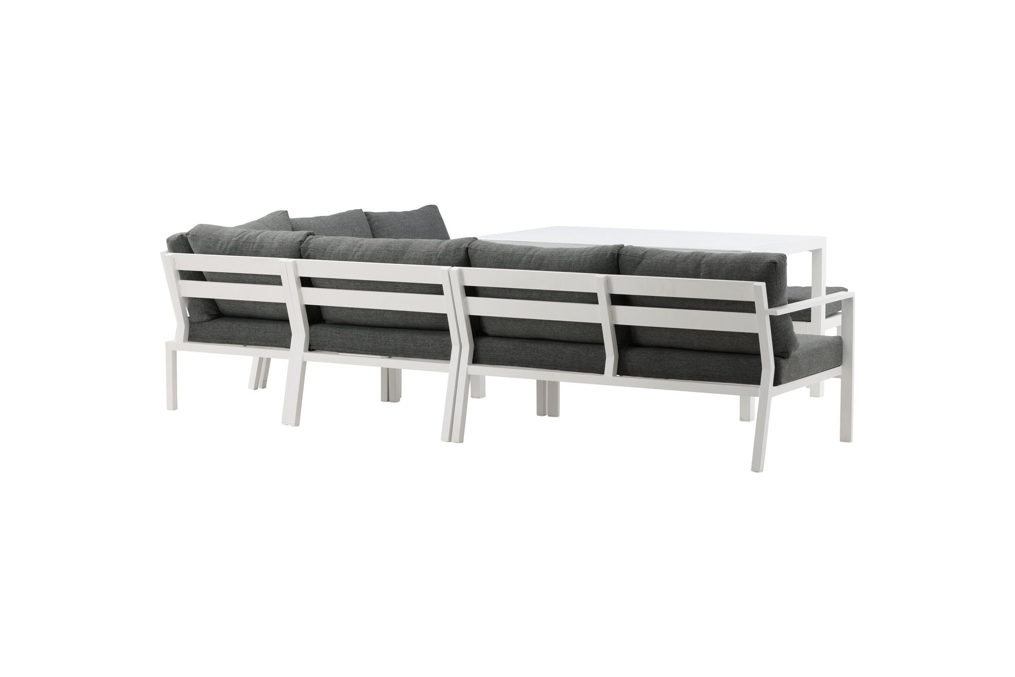 Venture Home Ramos - hjørne Sofa- White / Grey - Aluminium -