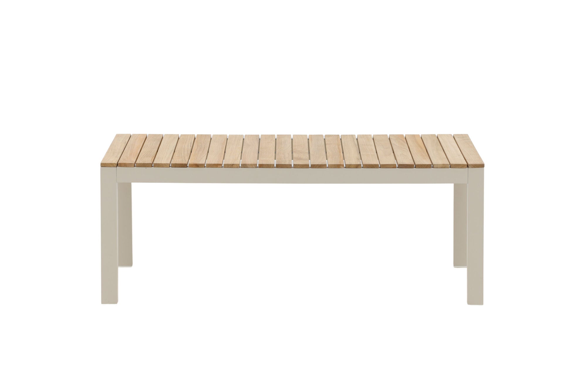 Venture Home Brasilia Sofa bord - Beige alu / teakslats