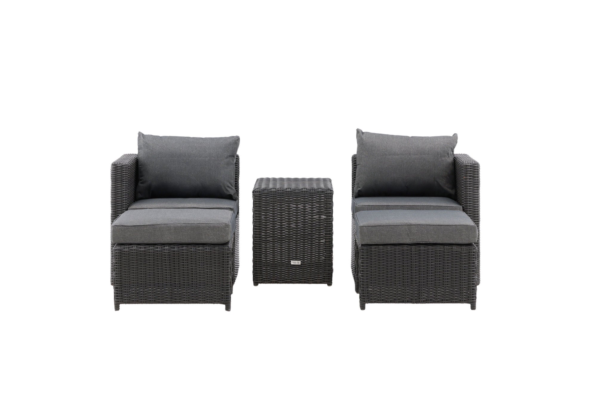 Venture Home Quad - Sofa Set- Black - Wicker -