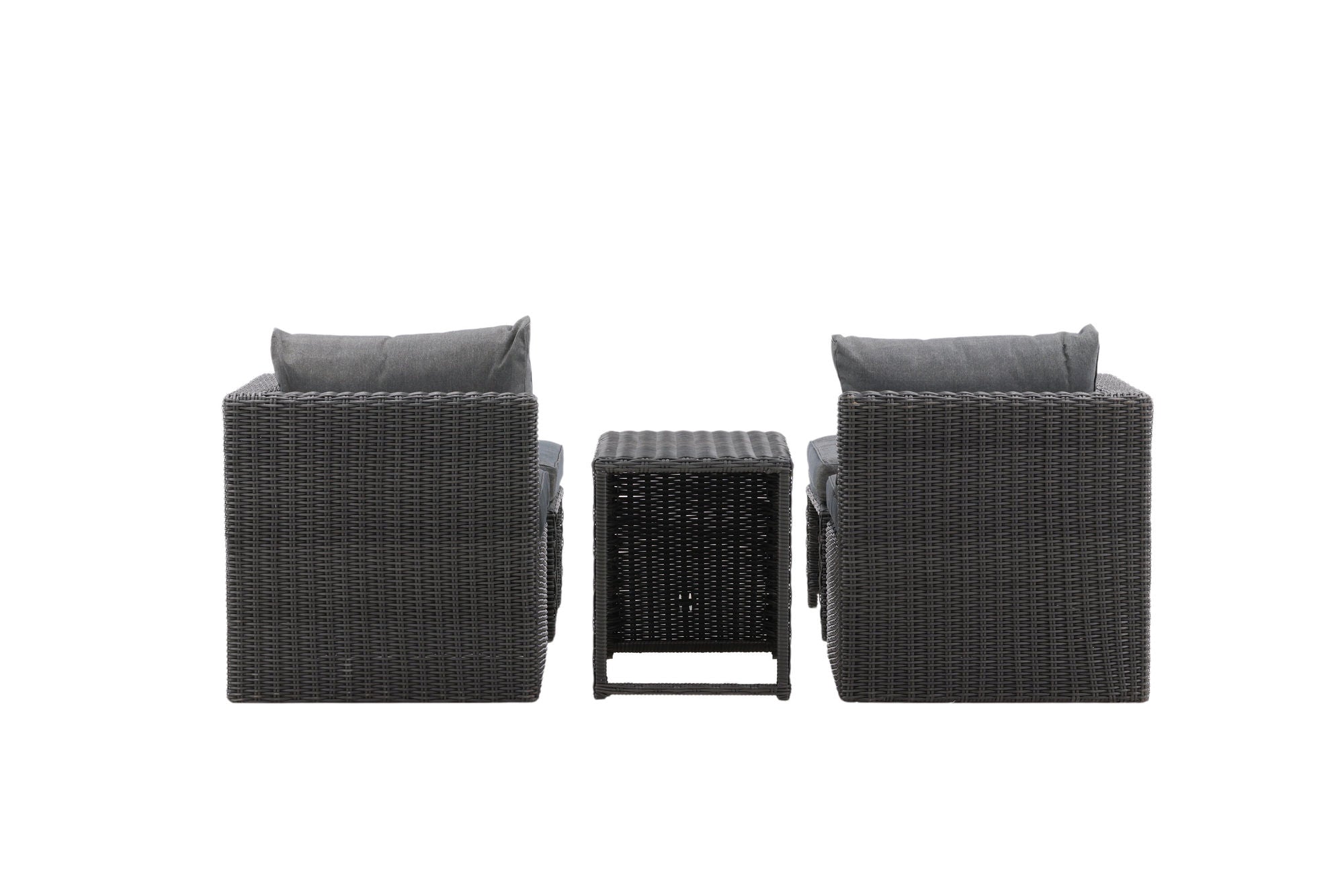 Venture Home Quad - Sofa Set- Black - Wicker -