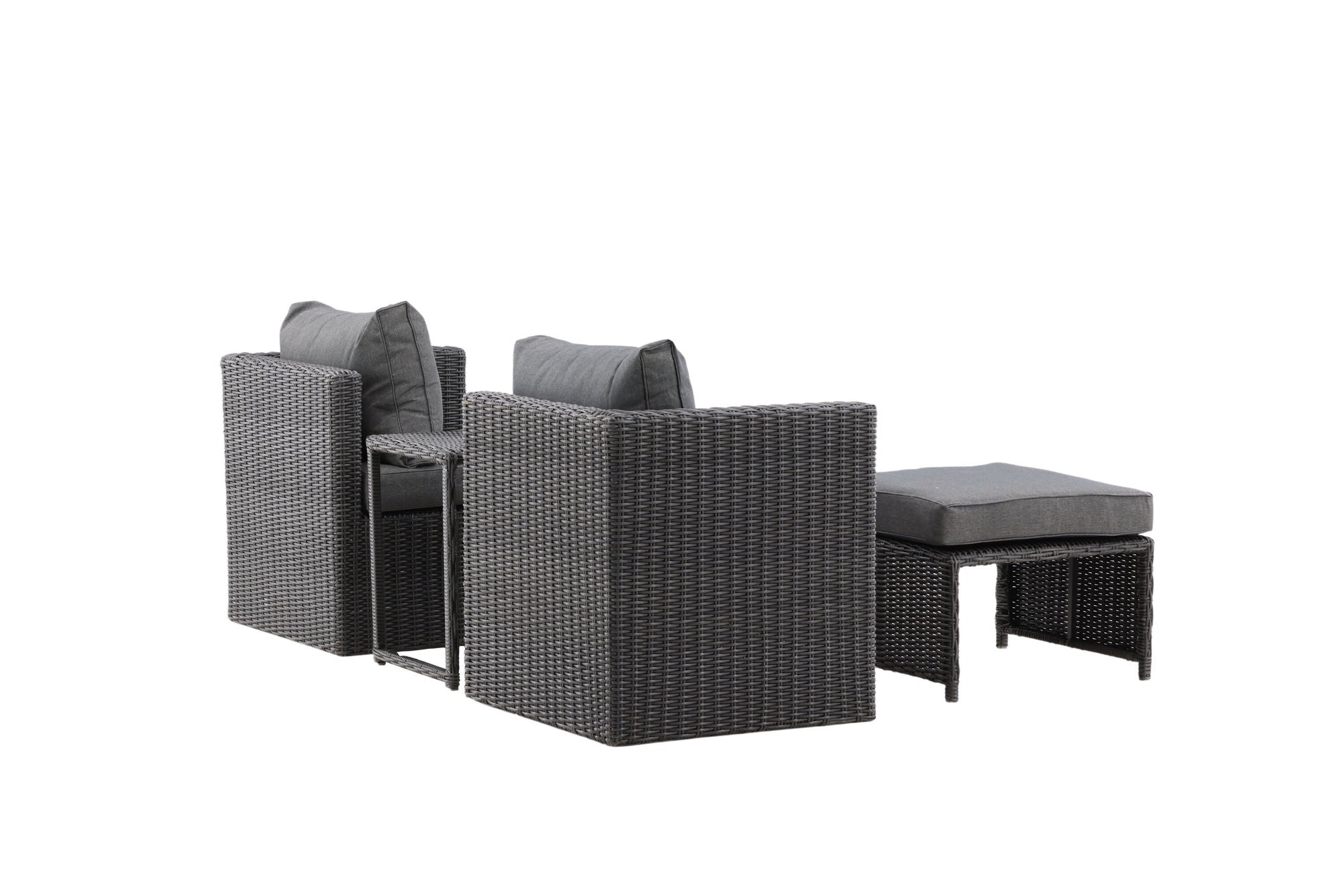 Venture Home Quad - Sofa Set- Black - Wicker -