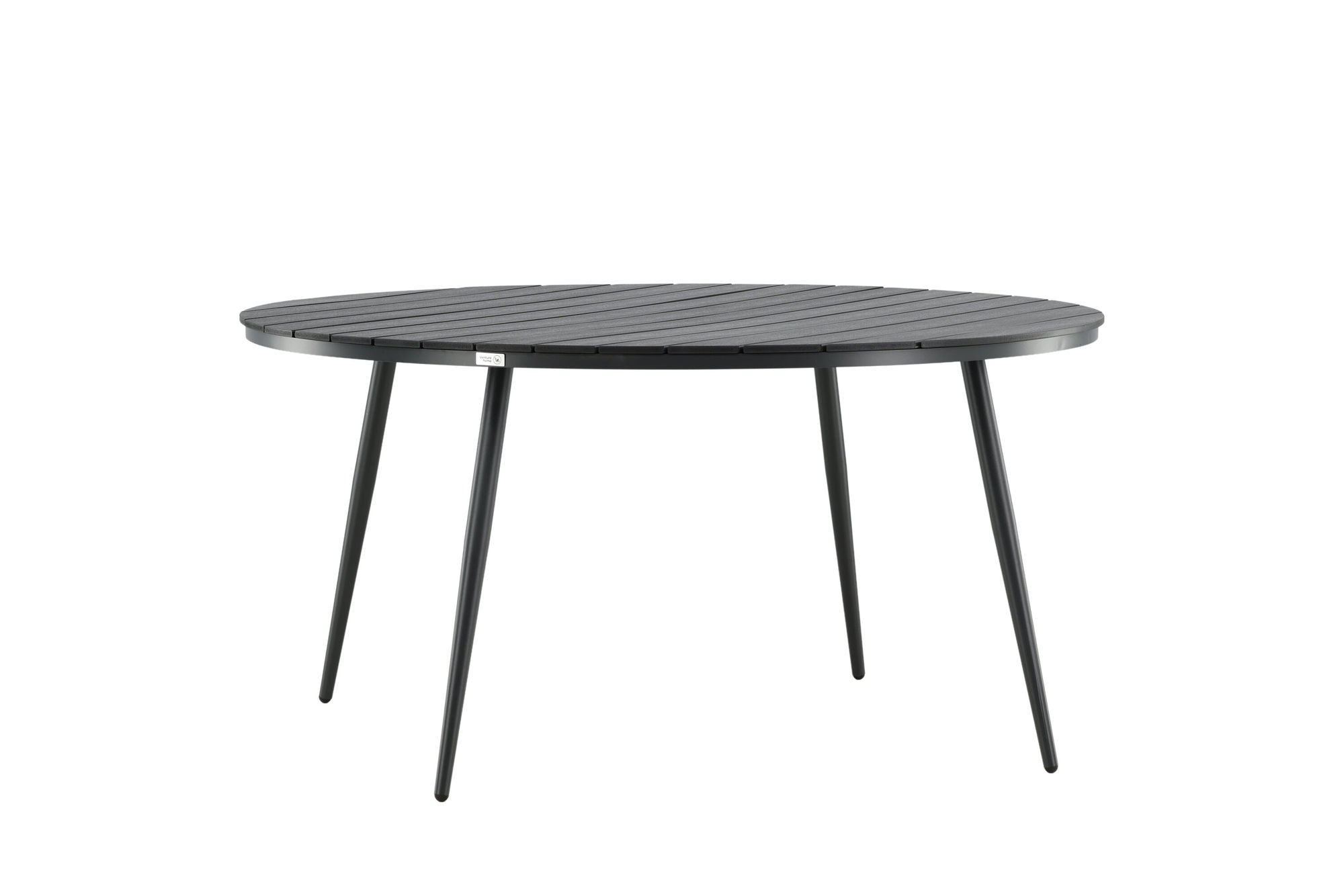 Venture Home Break - spisebord rund- Black / Black - Alu / Aintwood - 150ø