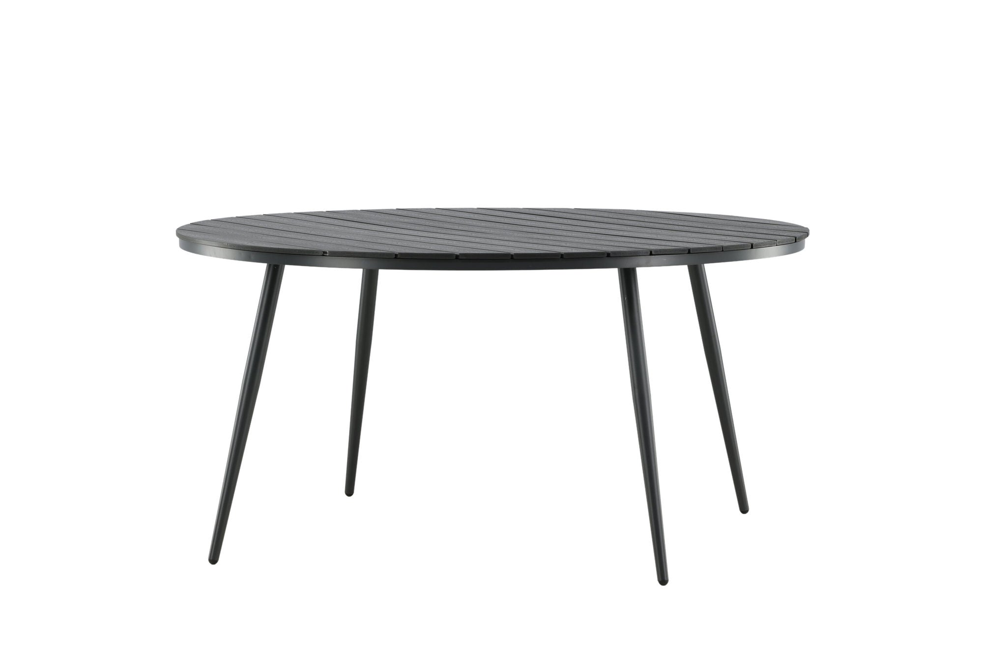 Venture Home Break - spisebord rund- Black / Black - Alu / Aintwood - 150ø