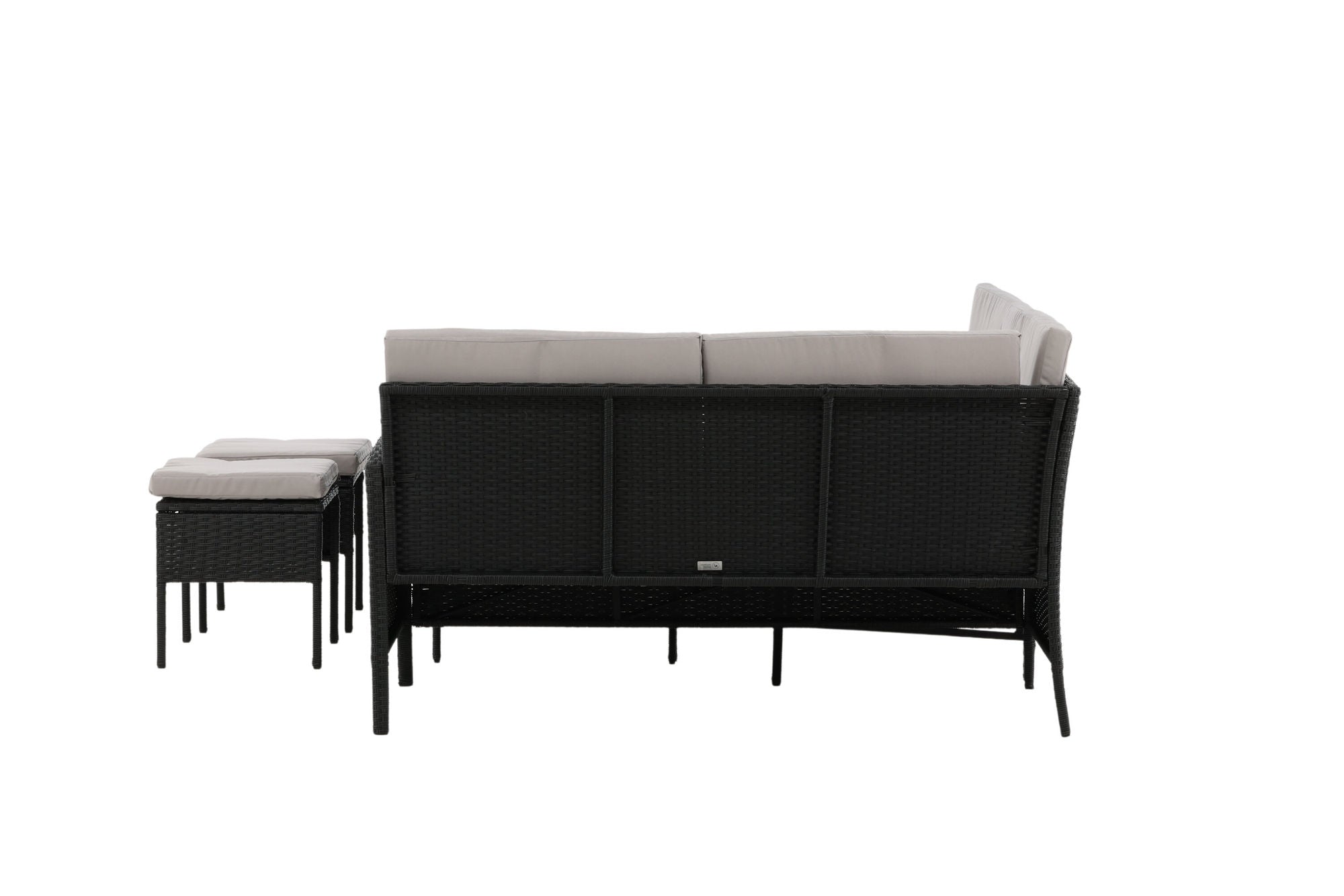 Venture Home Knock - hjørne Sofa- Black/Grey - Wicker -