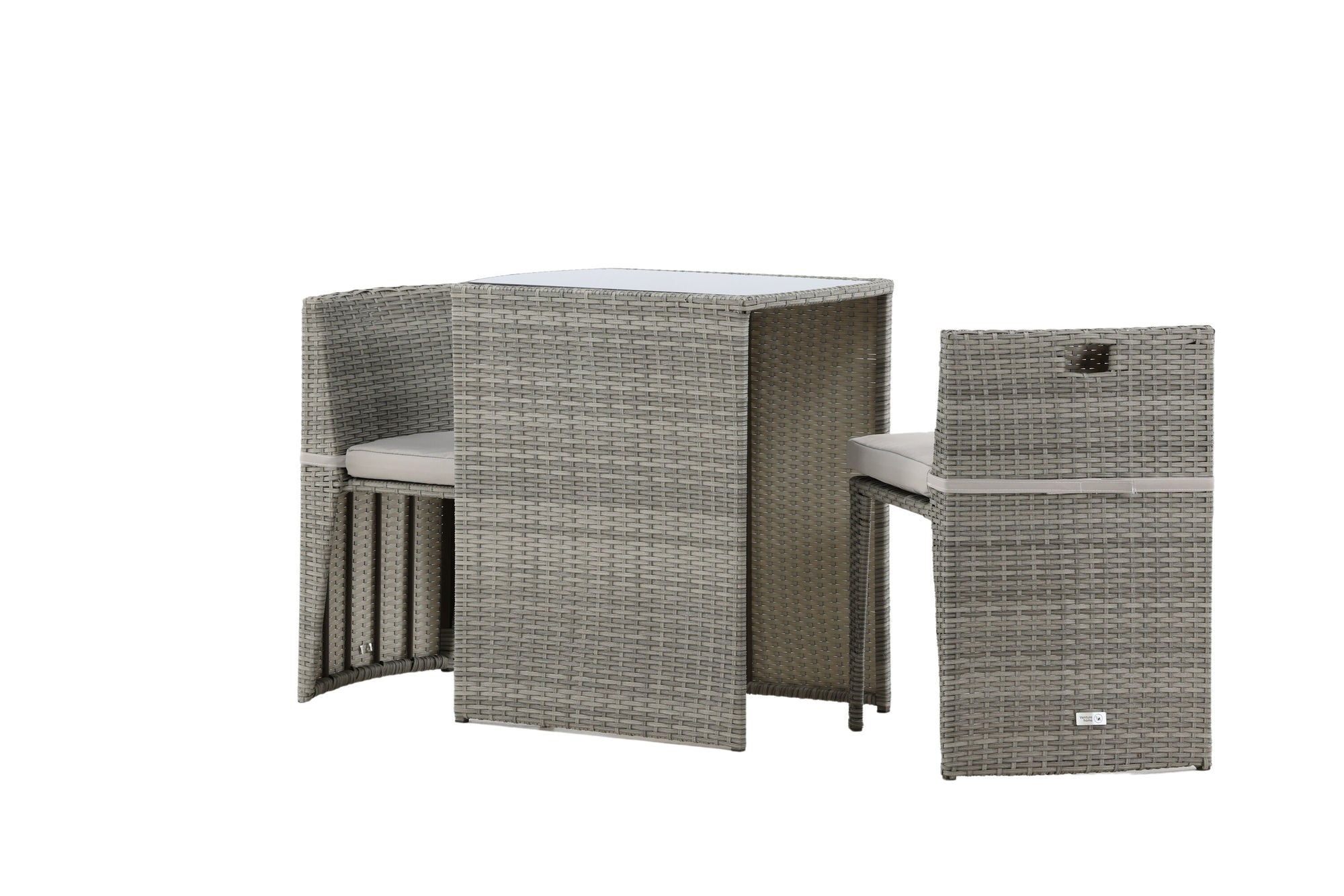 Venture Home Savanna - Caféset- Grey - Wicker -