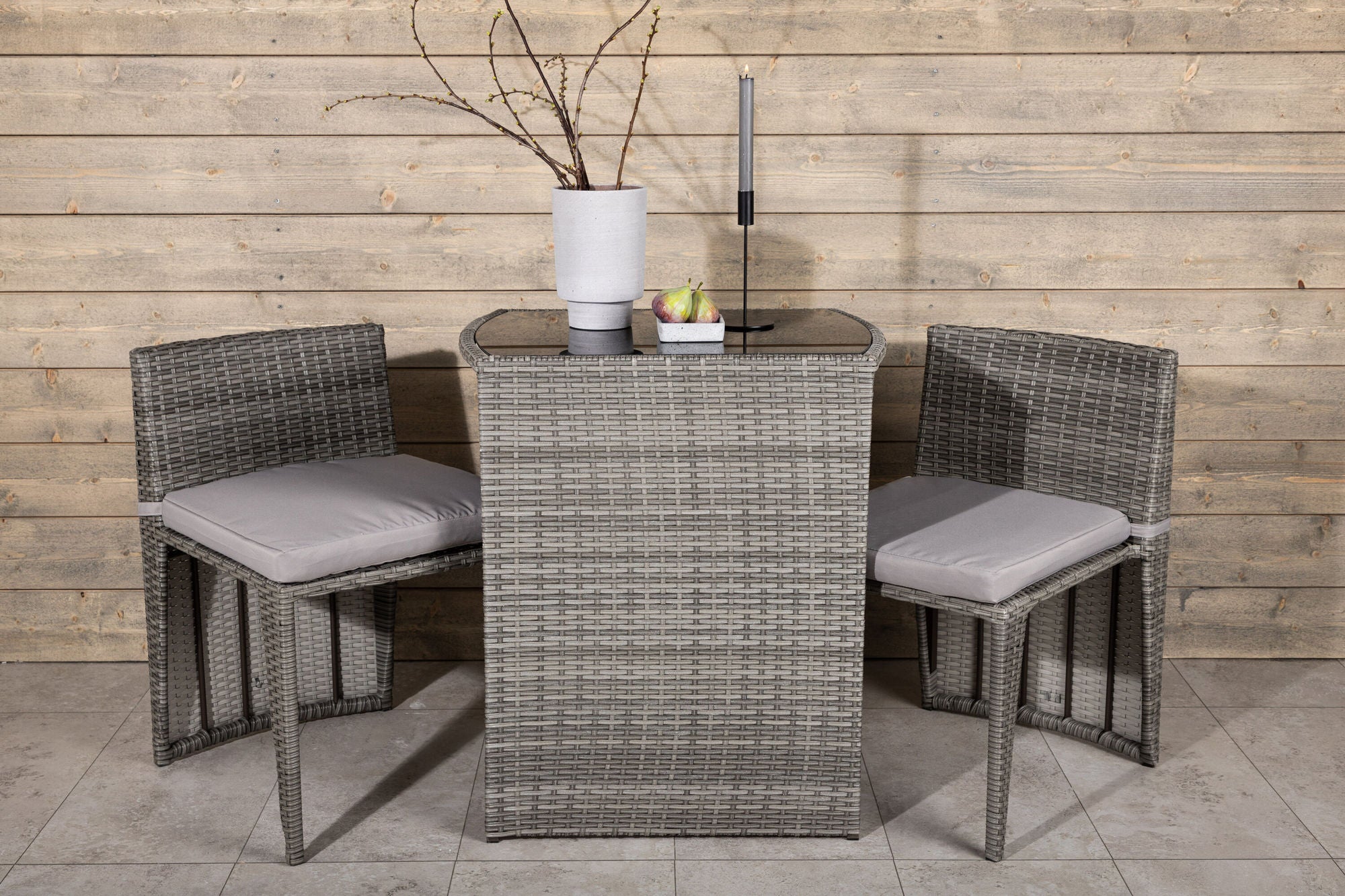 Venture Home Savanna - Caféset- Grey - Wicker -