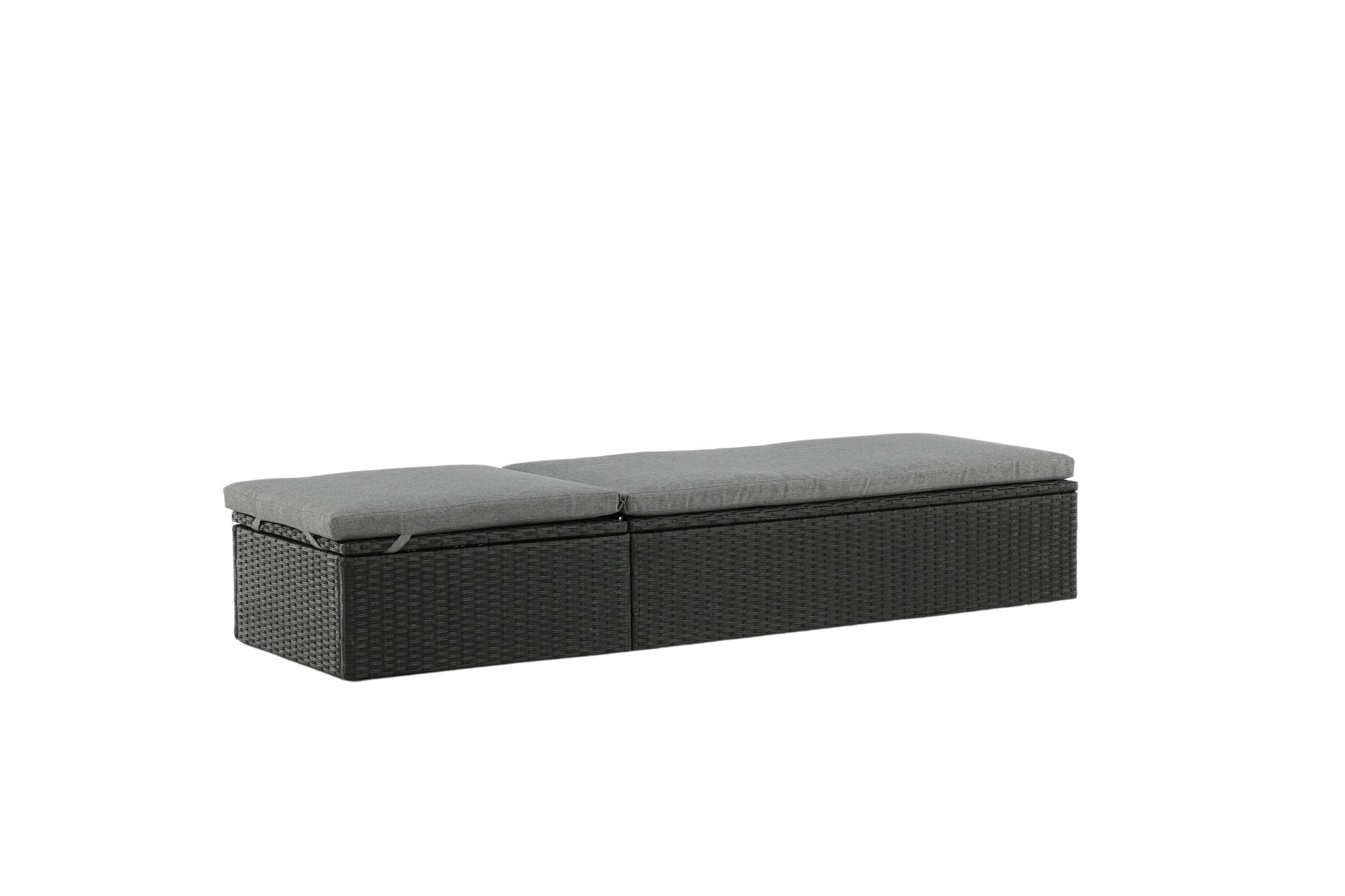 Venture Home Quad - Sun Lounge inc. Cushion- Black - Wicker -