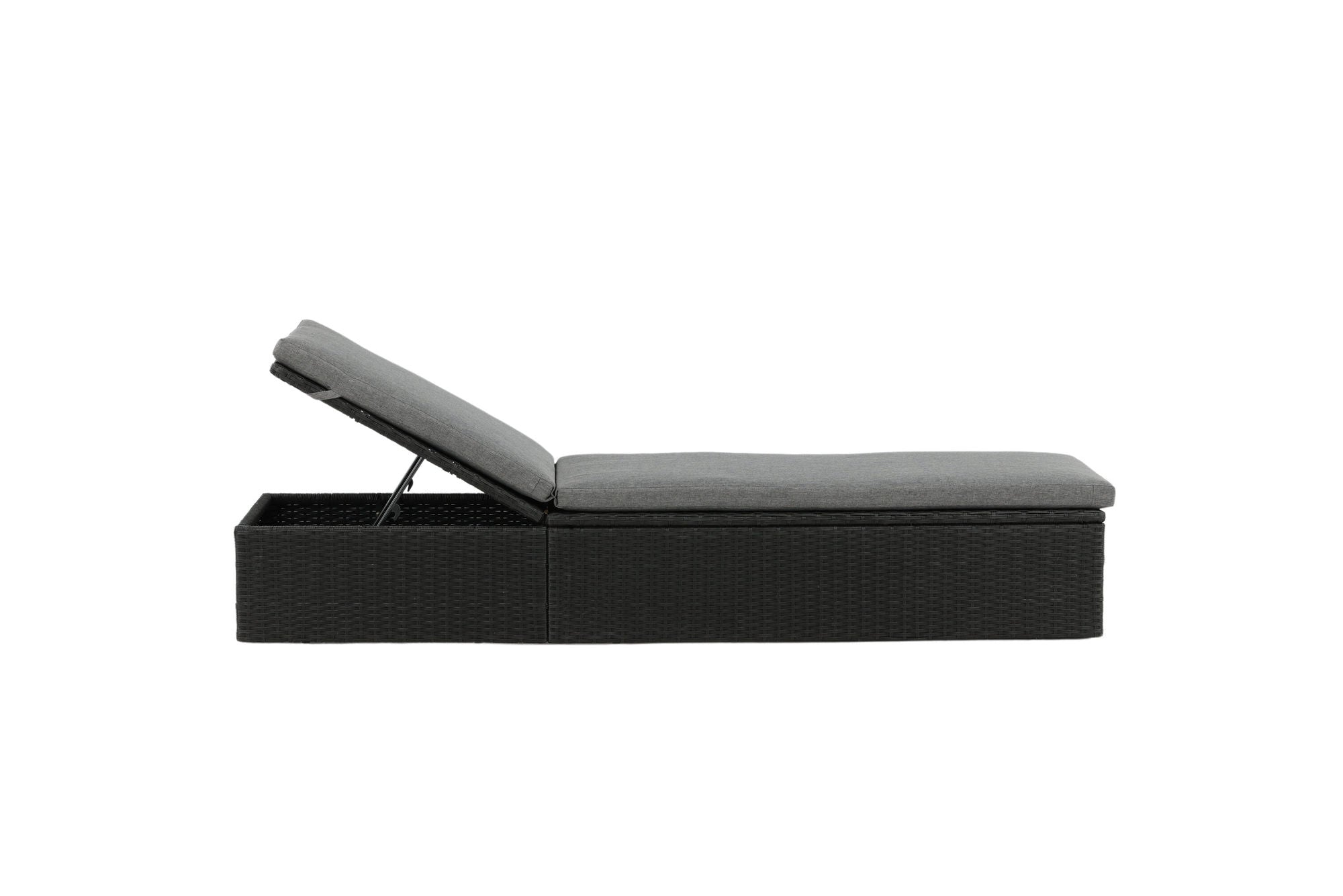Venture Home Quad - Sun Lounge inc. Cushion- Black - Wicker -