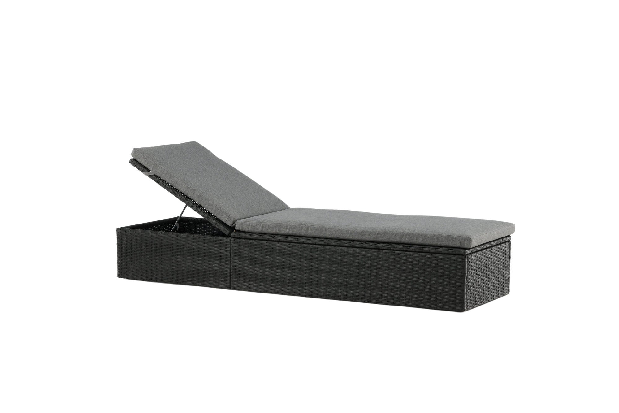 Venture Home Quad - Sun Lounge inc. Cushion- Black - Wicker -