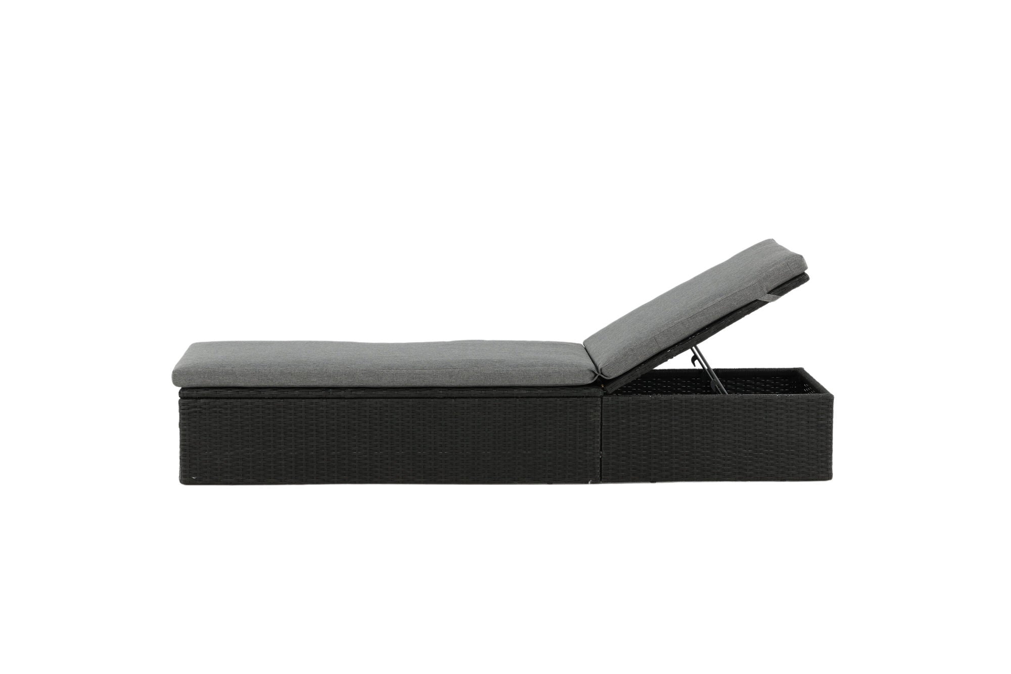 Venture Home Quad - Sun Lounge inc. Cushion- Black - Wicker -