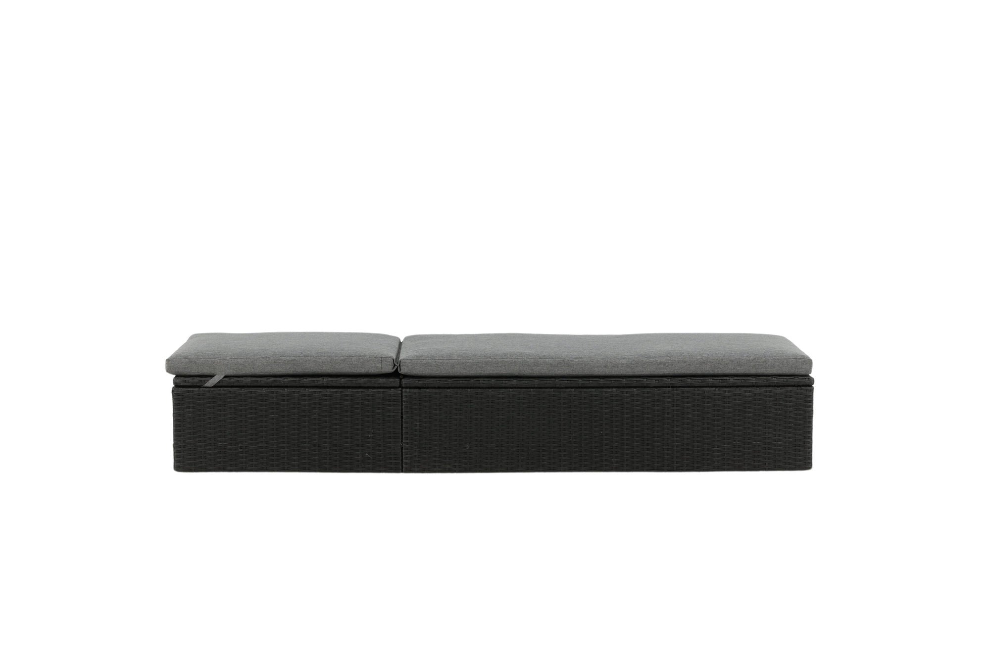 Venture Home Quad - Sun Lounge inc. Cushion- Black - Wicker -