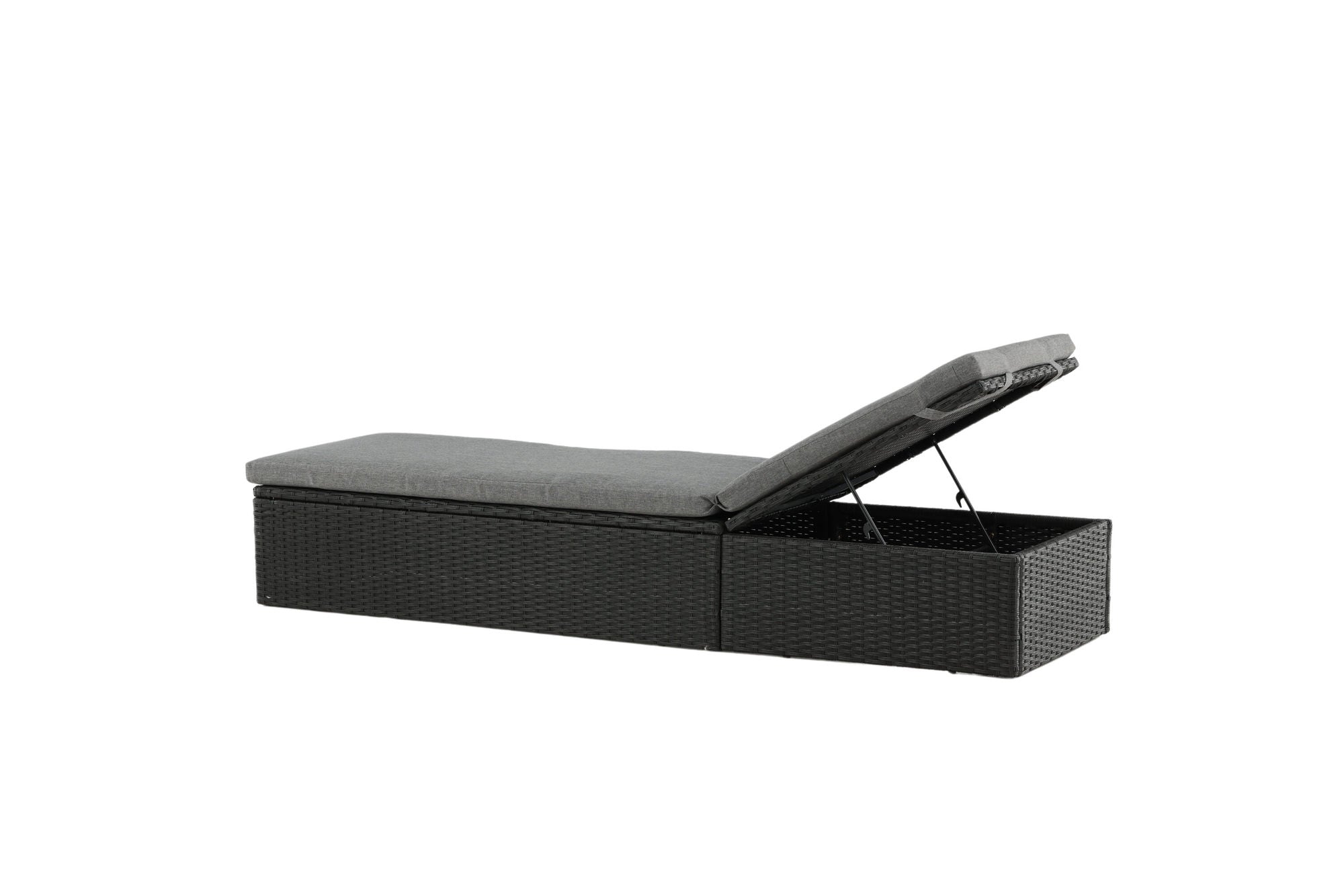 Venture Home Quad - Sun Lounge inc. Cushion- Black - Wicker -