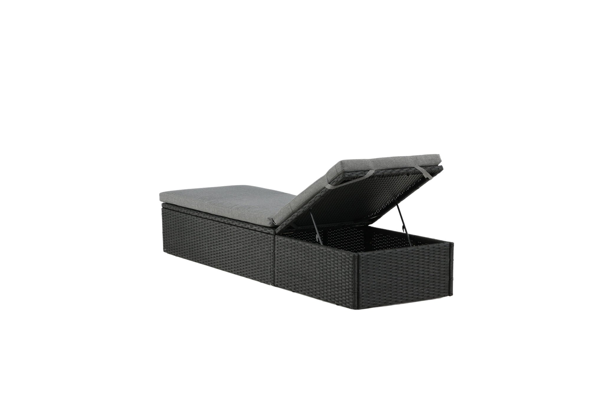 Venture Home Quad - Sun Lounge inc. Cushion- Black - Wicker -
