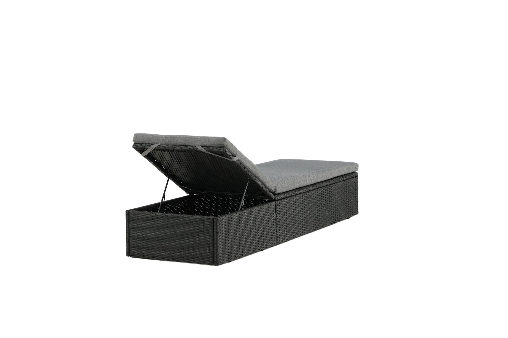 Venture Home Quad - Sun Lounge inc. Cushion- Black - Wicker -
